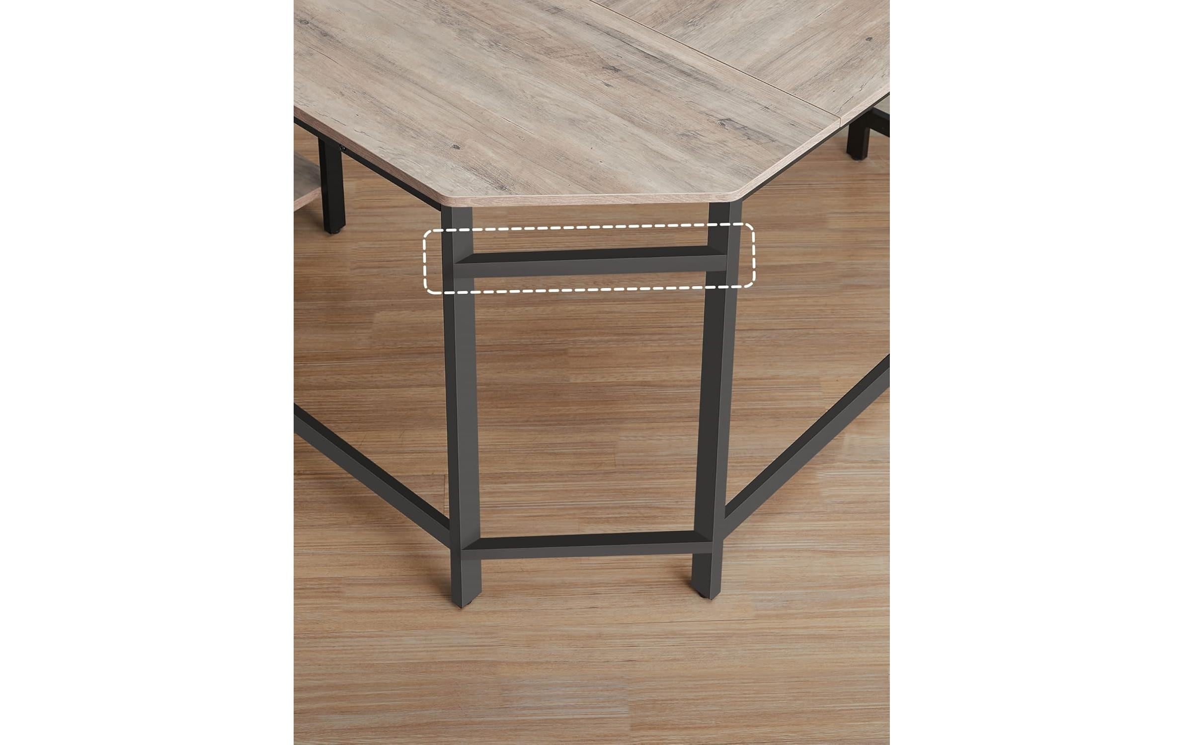 VASAGLE Schreibtisch »Greige 138 cm«