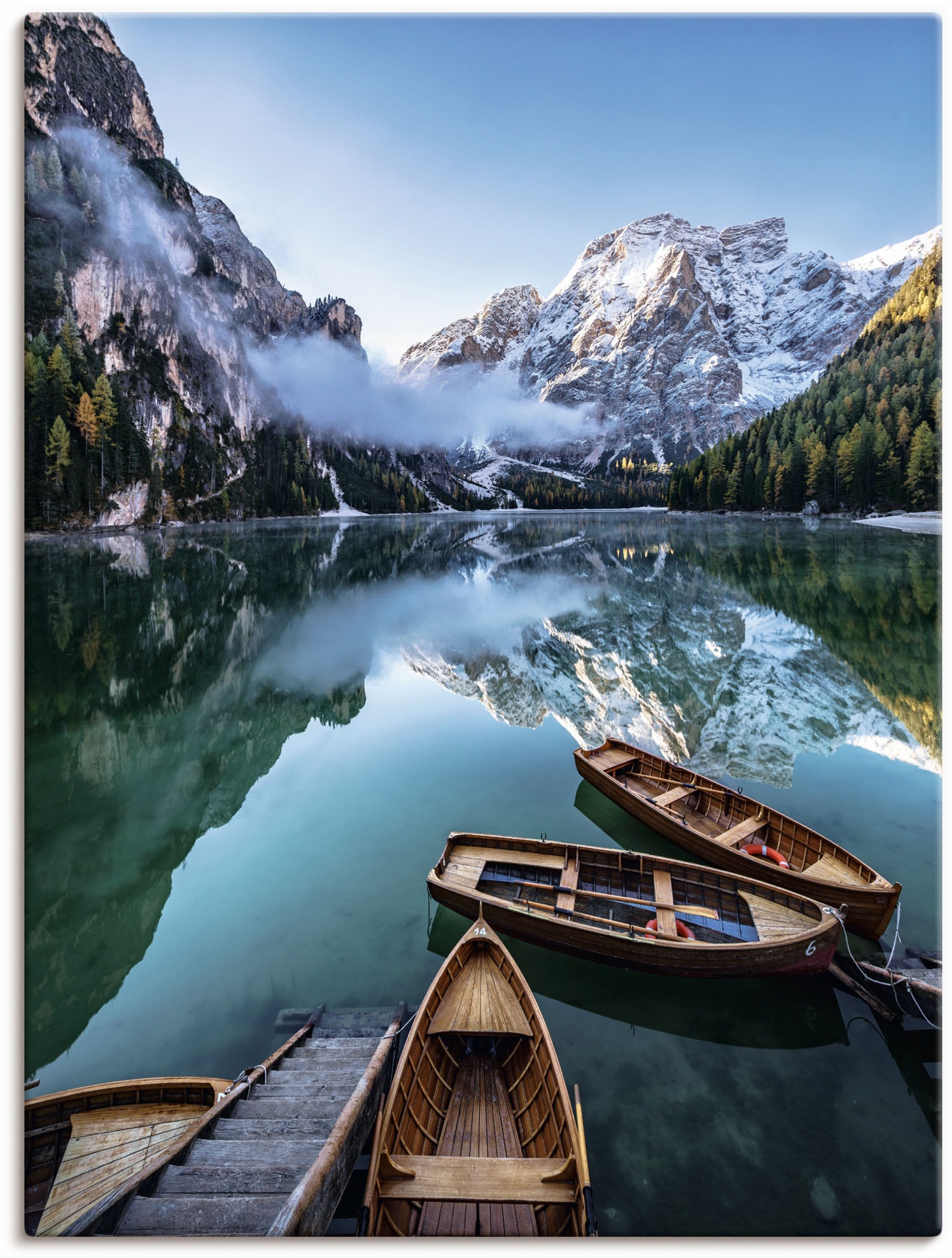 Artland Wandbild »Pragser Wildsee in Südtirol« 1 Stk. tlg. als Alubild, Leinwandbild in verschied. Grössen