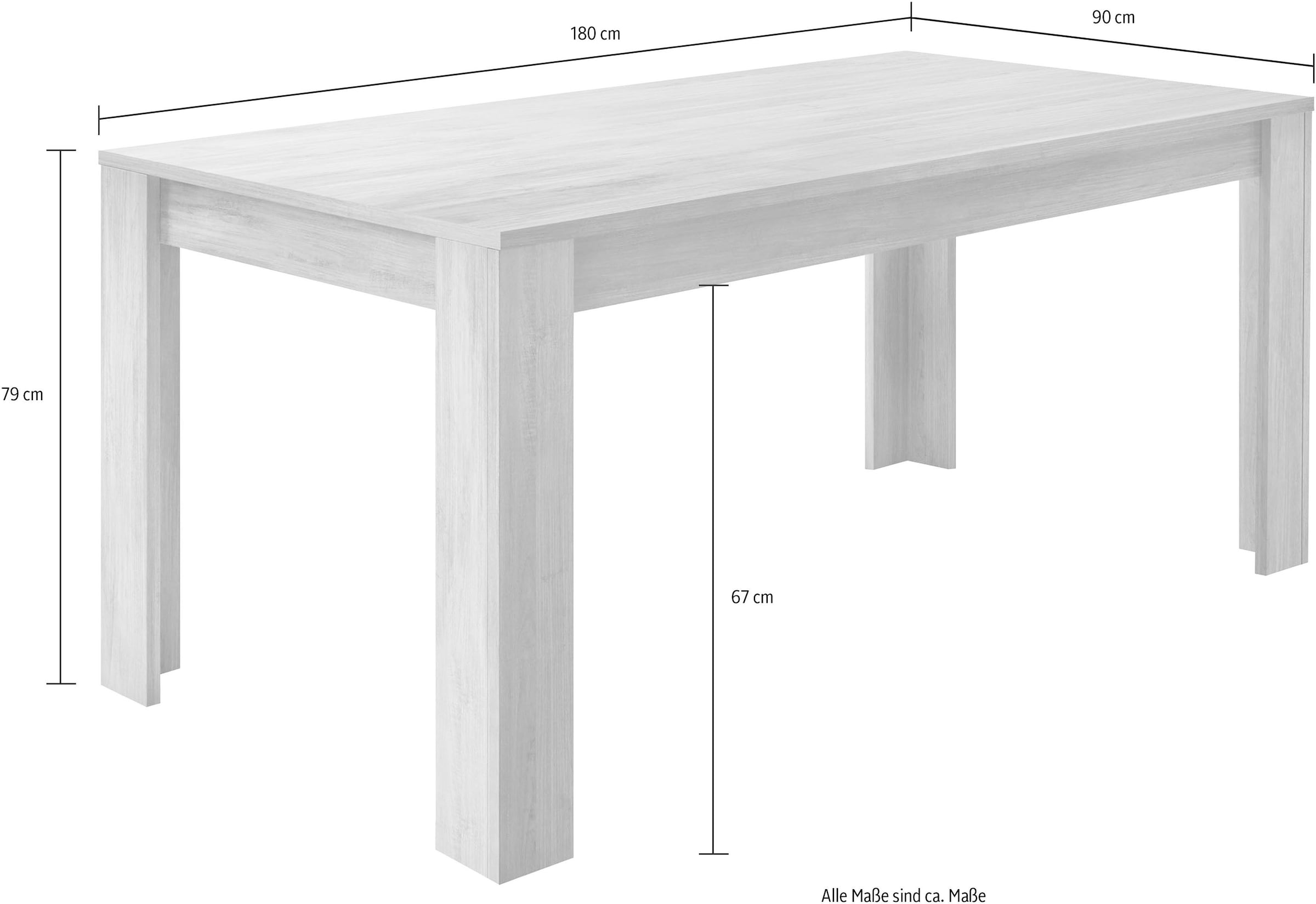 Home affaire Esstisch »Rimini« Breite 180 cm