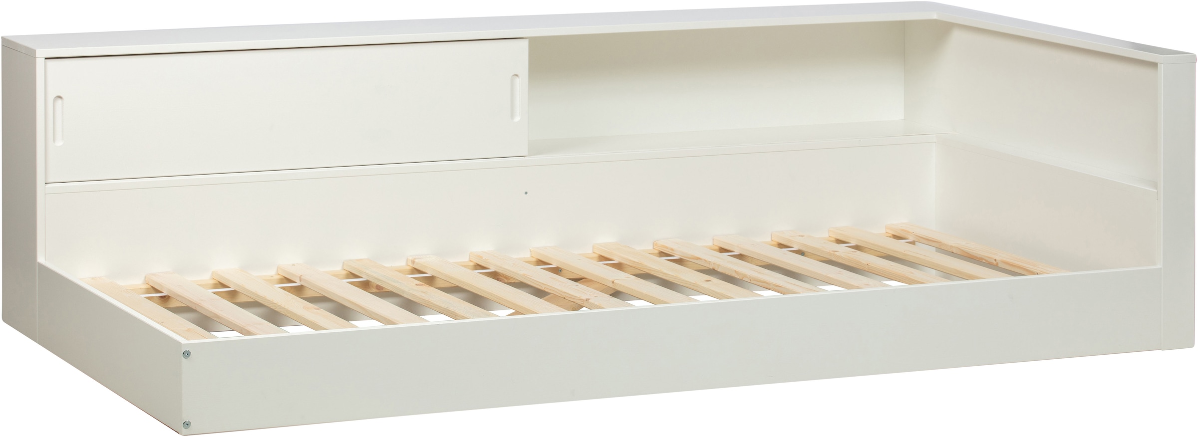 WOOOD Stauraumbett »Connect FSC®-Kiefernholz mit Schiebetür und Stauraum 213x118x60 cm« Einfach zu montierbar, Matratzenmass 90x200 cm, Pfleiglicht