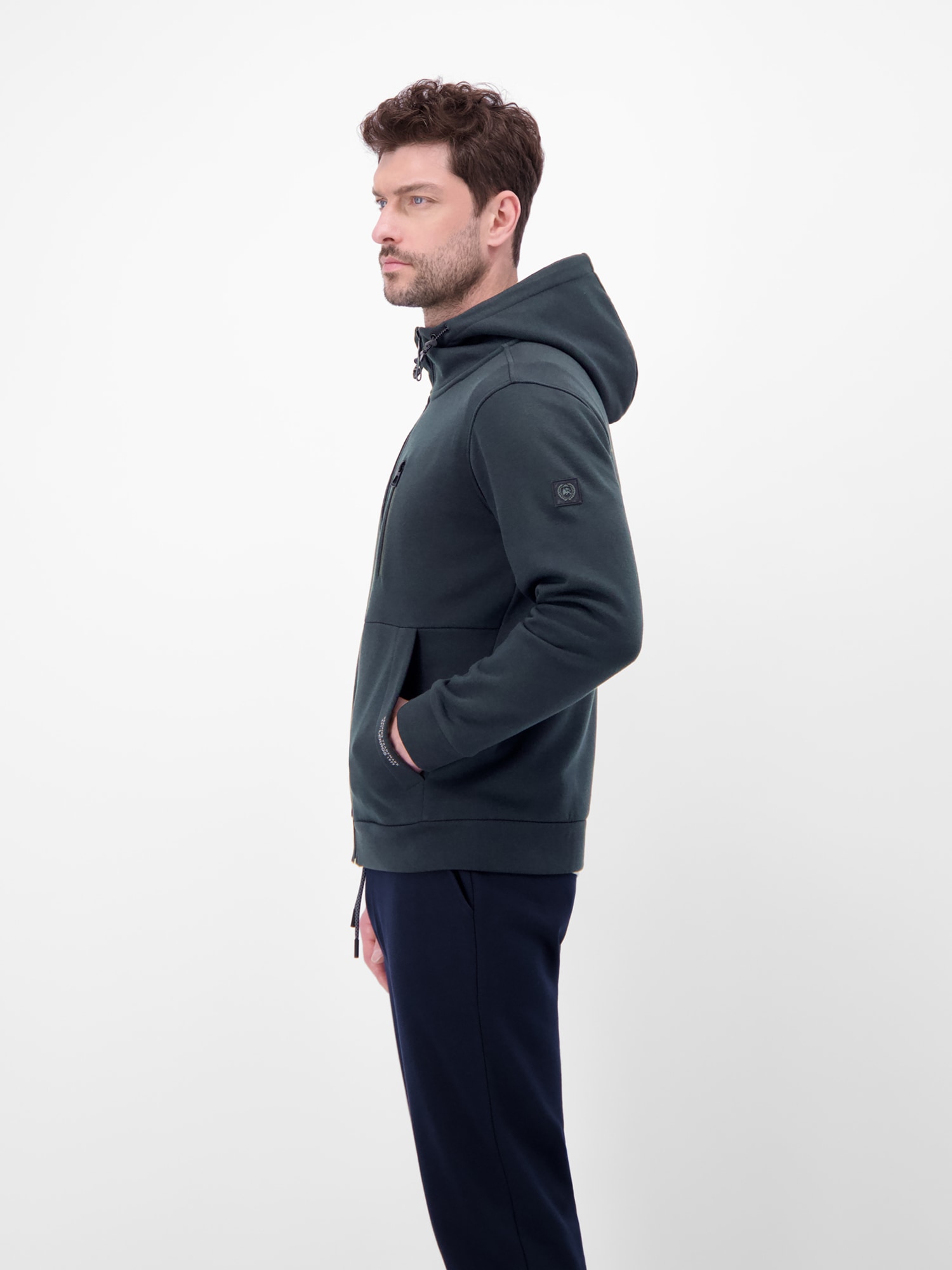 LERROS Kapuzensweatjacke »Sweatjacke im Hoodie-Look aus Mischgewebe«