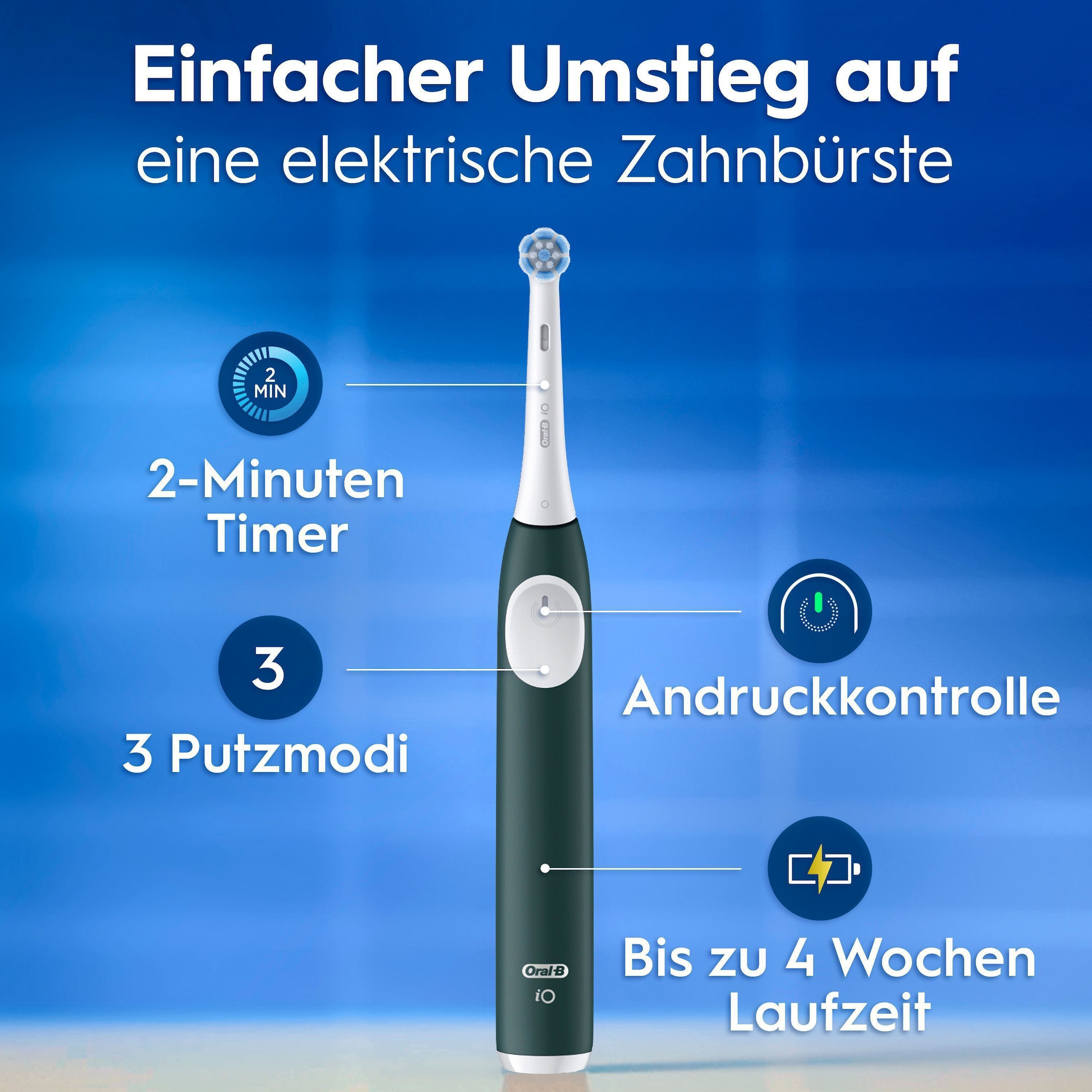 Oral-B Brosse à dents électrique »Oral-B iO Series 2« 1 cuis Aufsteckbürsten pour un nettoyage doux