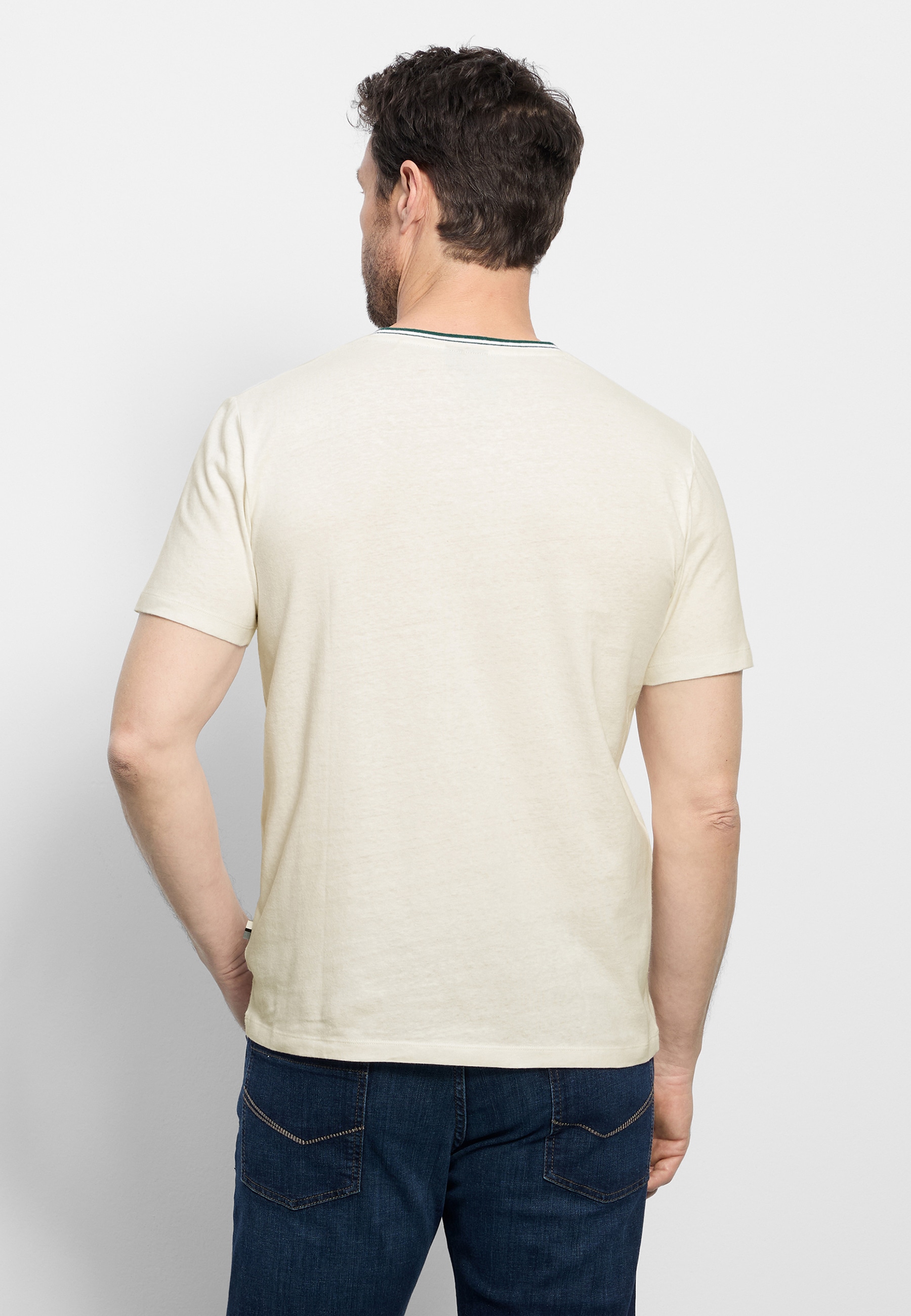OLYMP T-shirt coupe régulière, col rond, décontracté