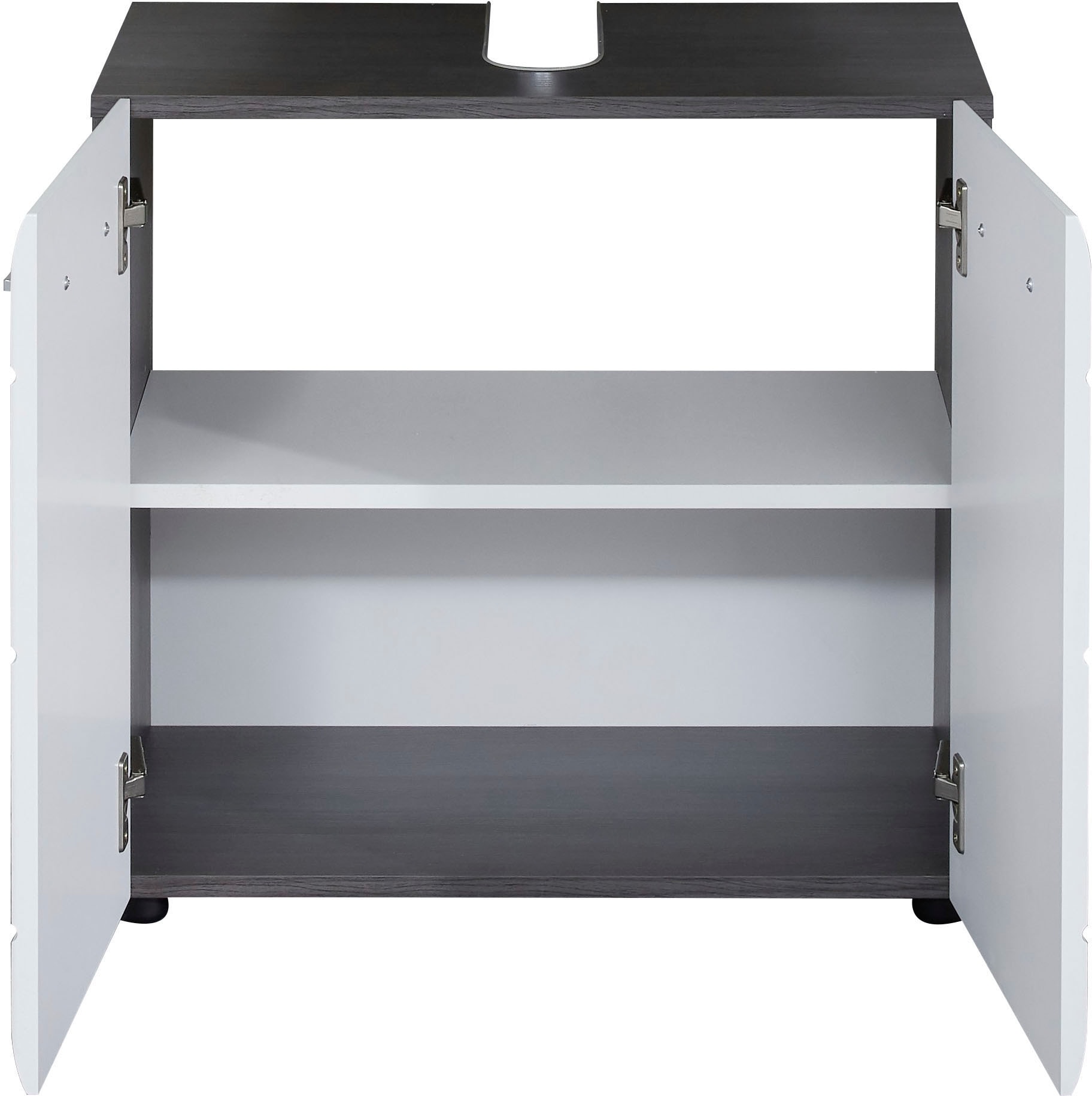 welltime Armoire sous lavabo »Sovana« meuble sous-lavabo avec 2 portes - (L/P/H) 60/31/57 cm