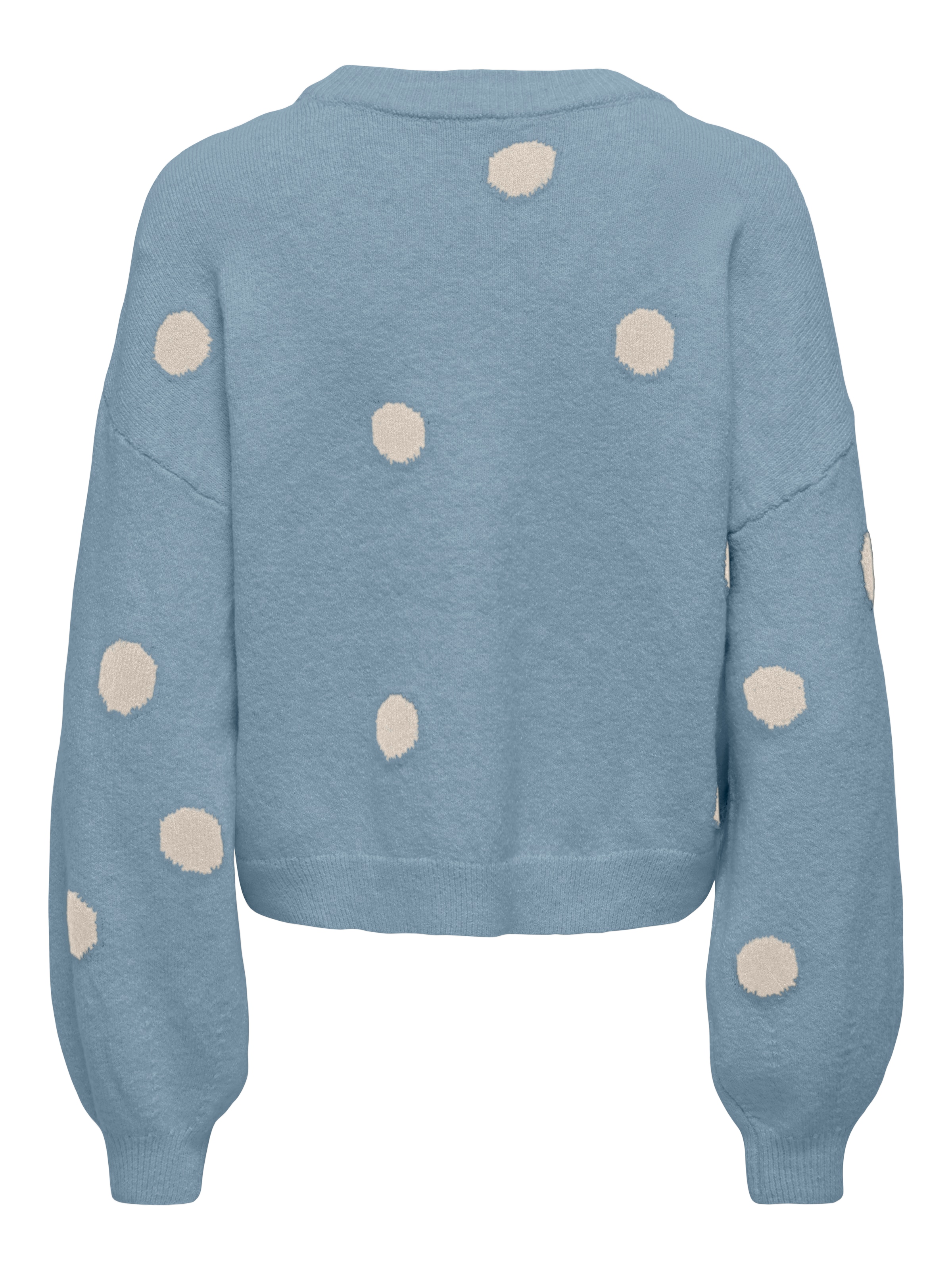 ONLY Pull en tricot »ONLRICA LS DETAIL O-NECK CC KNT« mélange de matériaux, coupe régulière