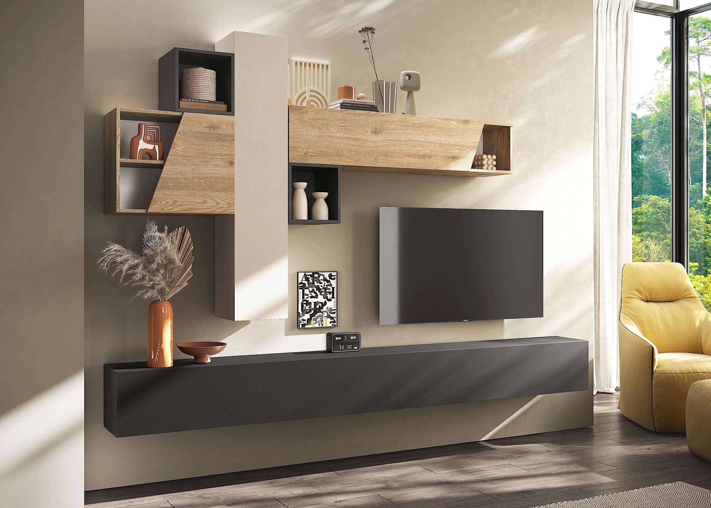 INOSIGN Wohnwand »Infinity, 6tlg. Breite 276 cm, moderne Mediawand« 6 Stk. tlg.