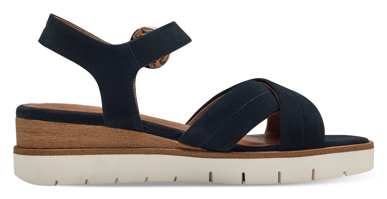 Tamaris Sandales compensées  , Sommerschuh, Riemchensandale mit Ziernähten