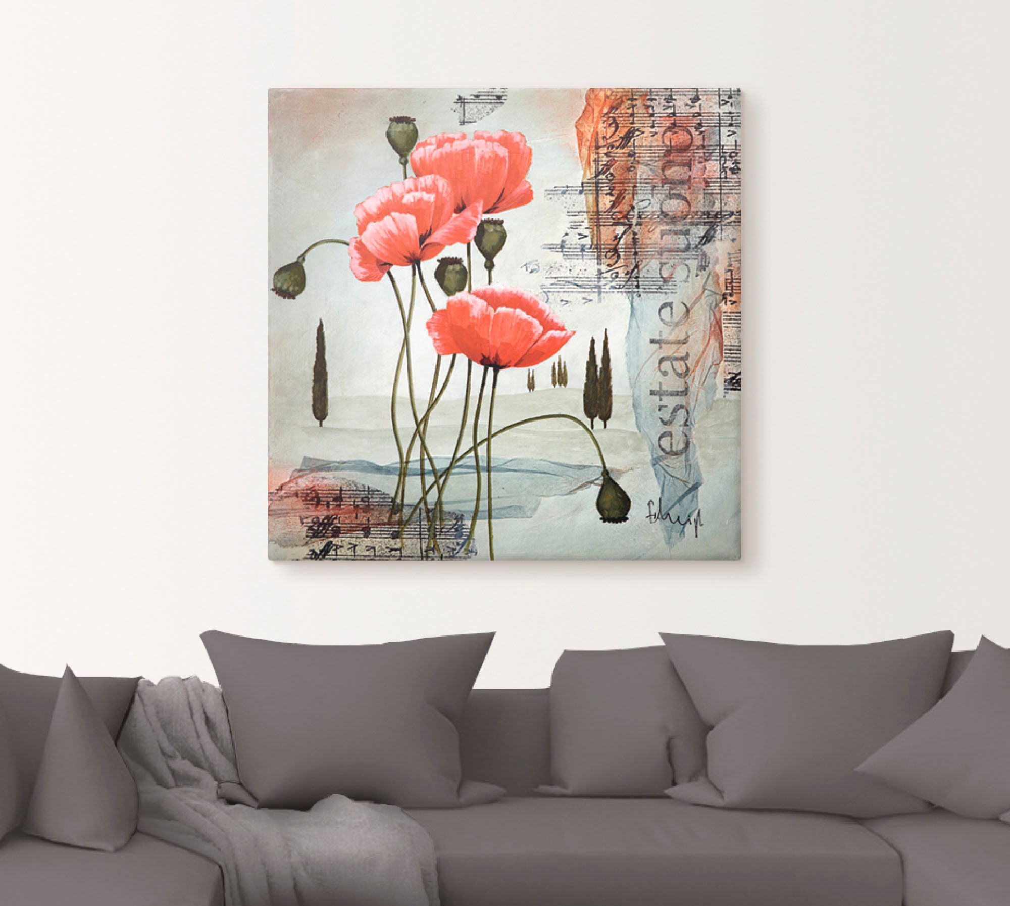 Artland Wandbild »Klatschmohn« Blumen 1 Stk. tlg. als Leinwandbild, Poster in verschied. Grössen