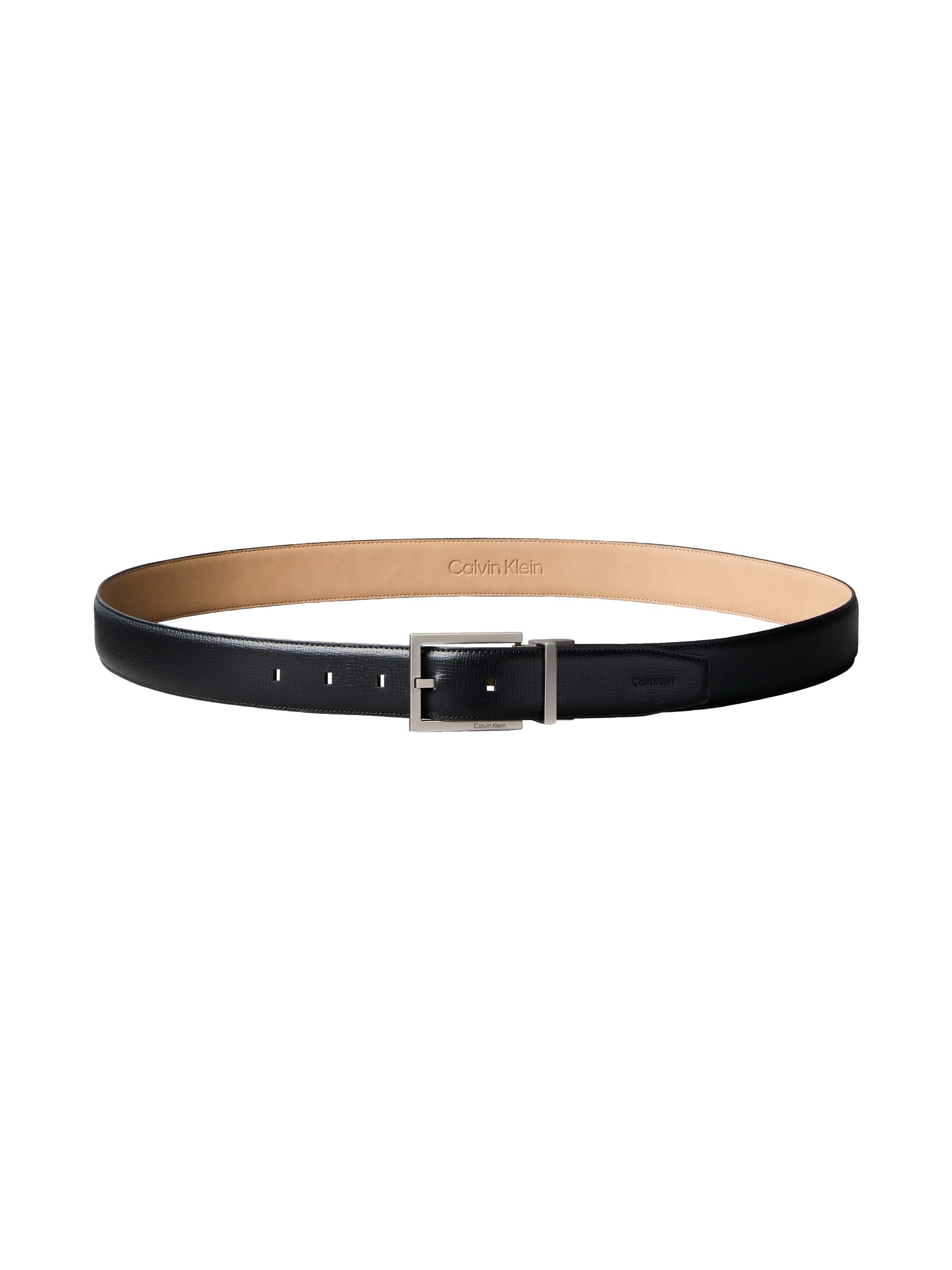 Calvin Klein Ledergürtel »SQUARE BUCKLE SAFFIANO 32MM ADJ« Grössenverstellbar mit Metallschliesse
