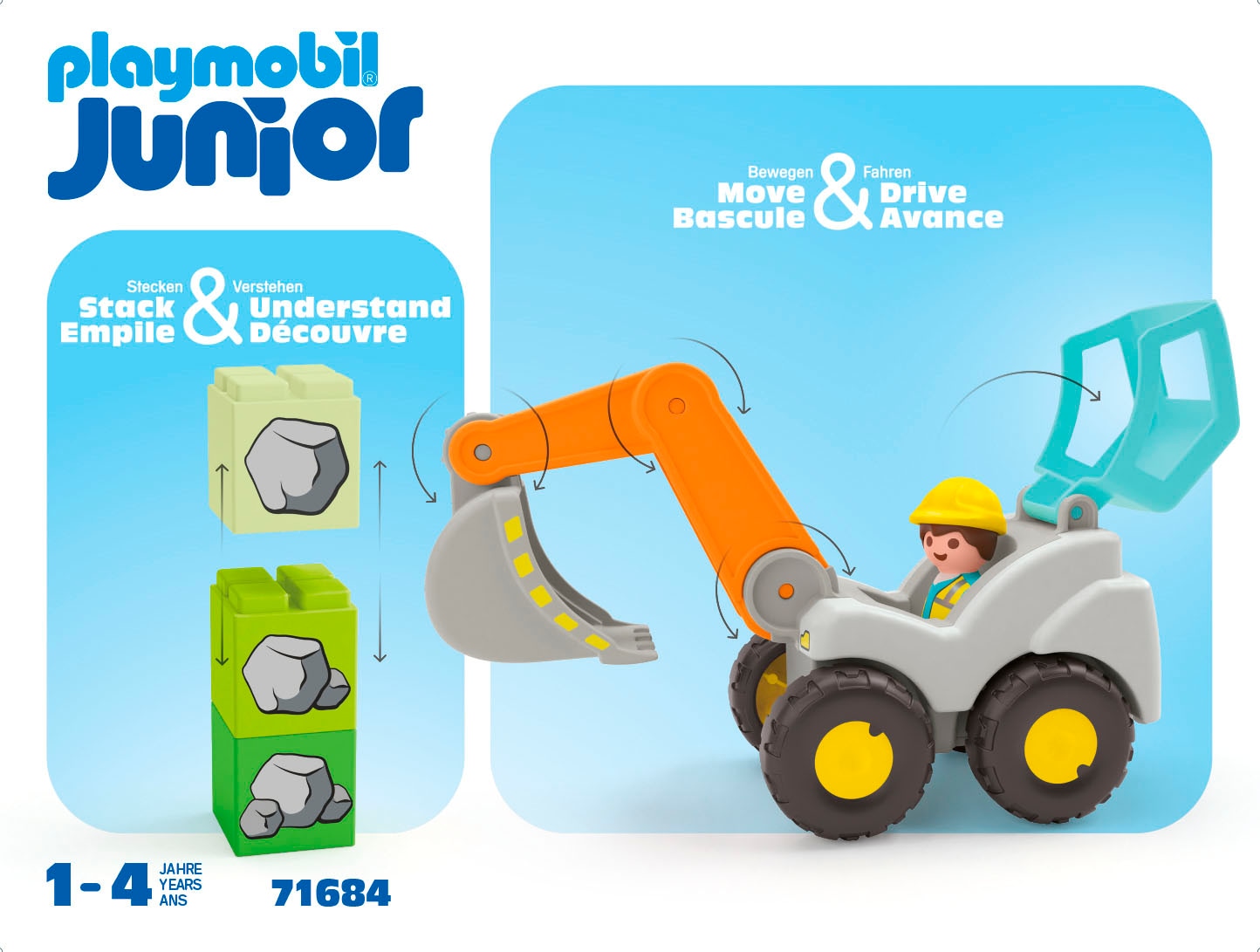 Playmobil® Jeu de construction »Schaufelbagger (71684), JUNIOR« Made in Europe