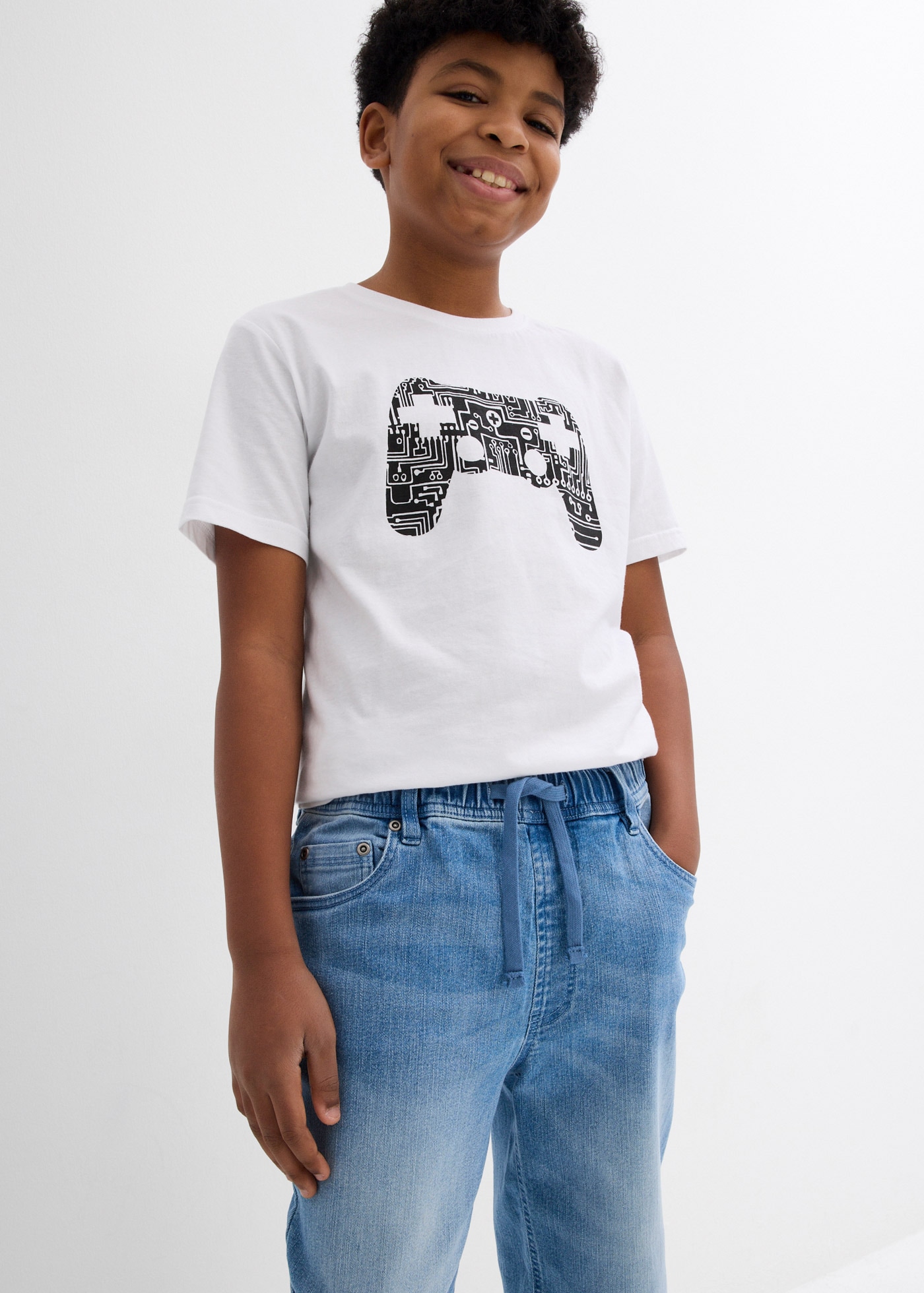 bonprix Bermuda »Schlupf-Jeans-Longbermuda, Slim Fit«  Schlupf-Jeans-Longbermuda, Slim Fit