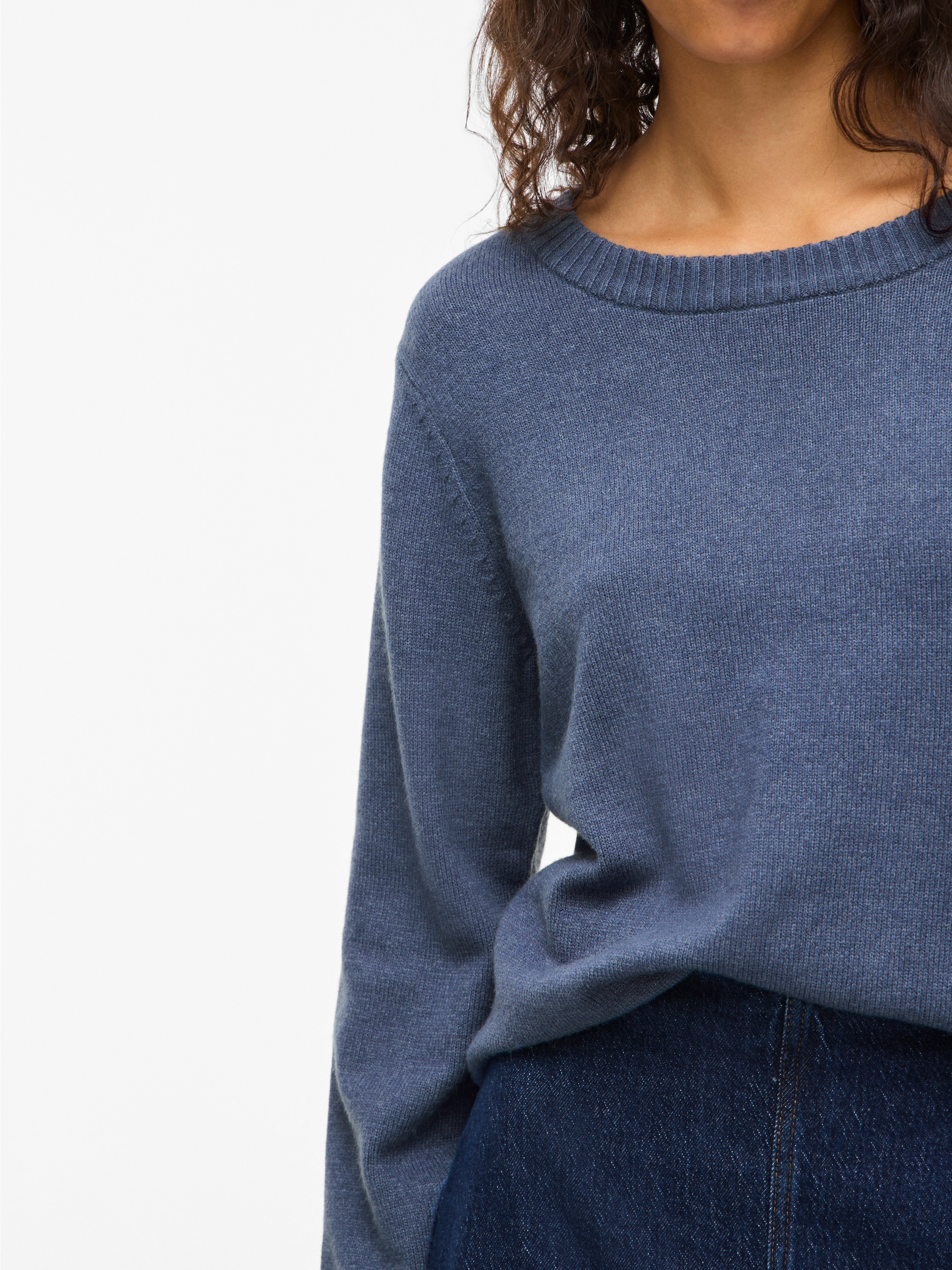 Vila Pull à col rond »VIRIL O-NECK L/S  KNIT TOP - NOOS« mélange viscose, coupe régulière