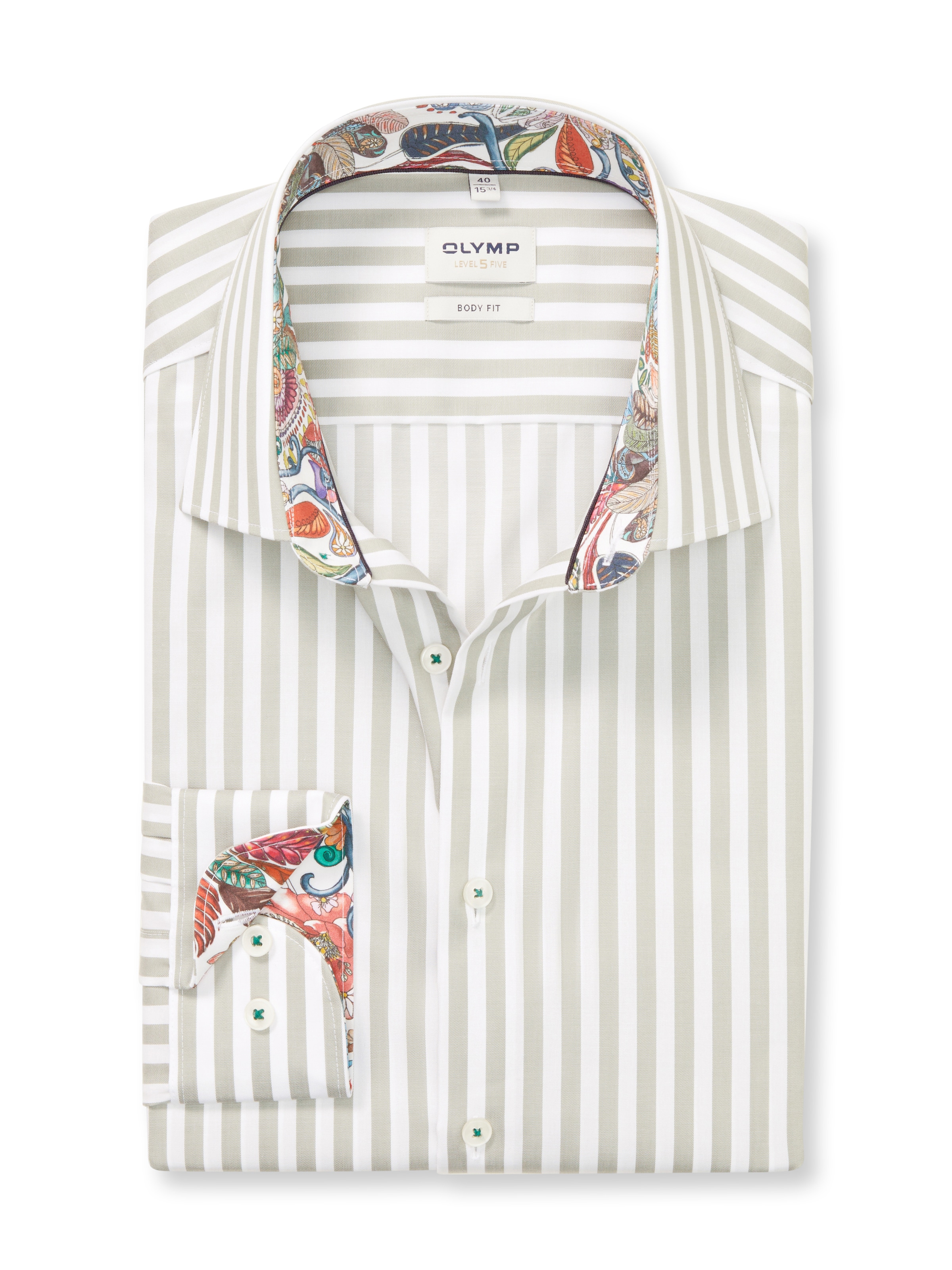 OLYMP Chemise à manches longues »Level 5« gestreift, body fit, New York Kentkragen, Businesshemd