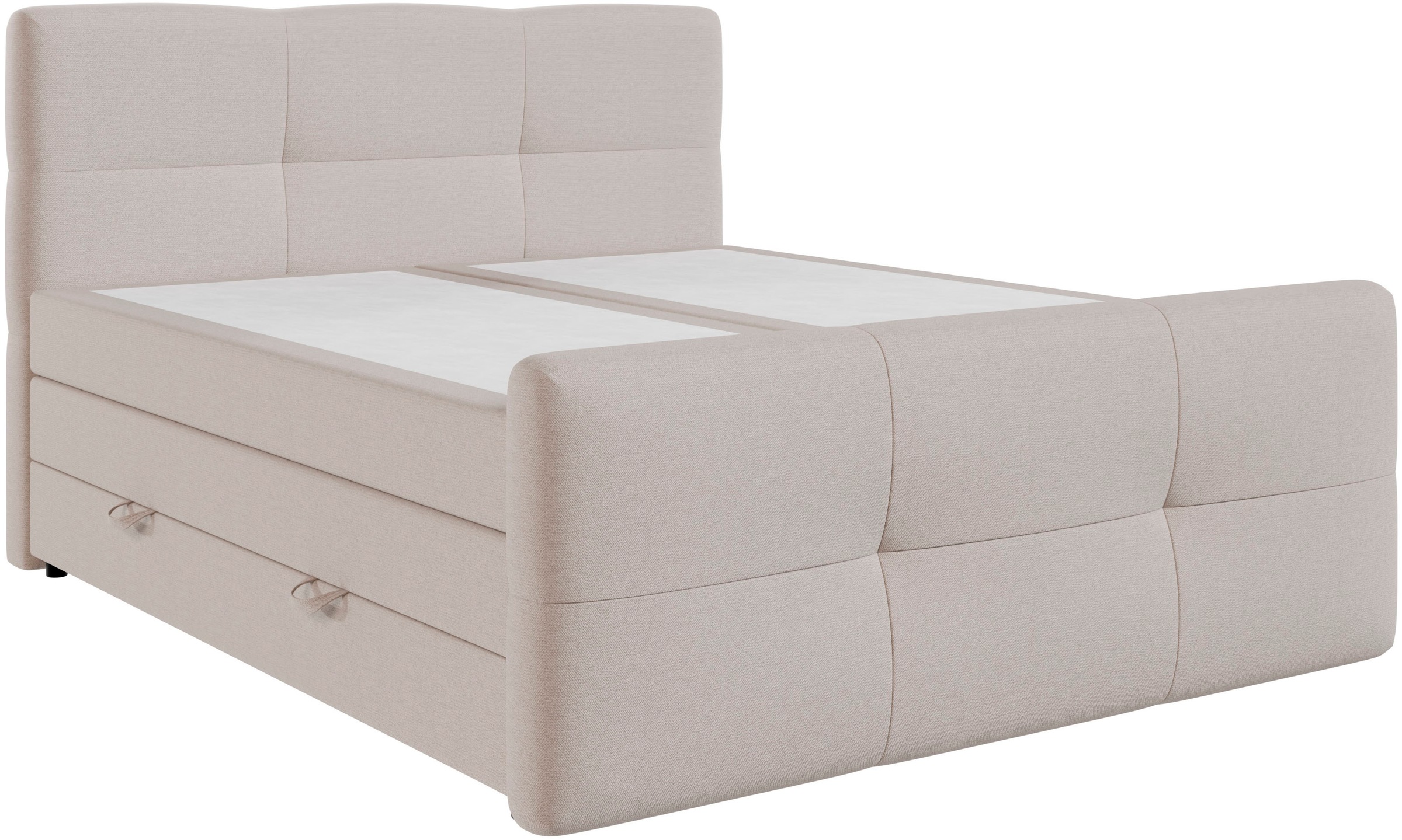 FORTE Boxspringbett »STAR erhältlich in den Breiten 140cm, 160cm & 180cm, inkl. Bettkasten« inkl. Fussteil, erhältlich in verschiedenen Farben