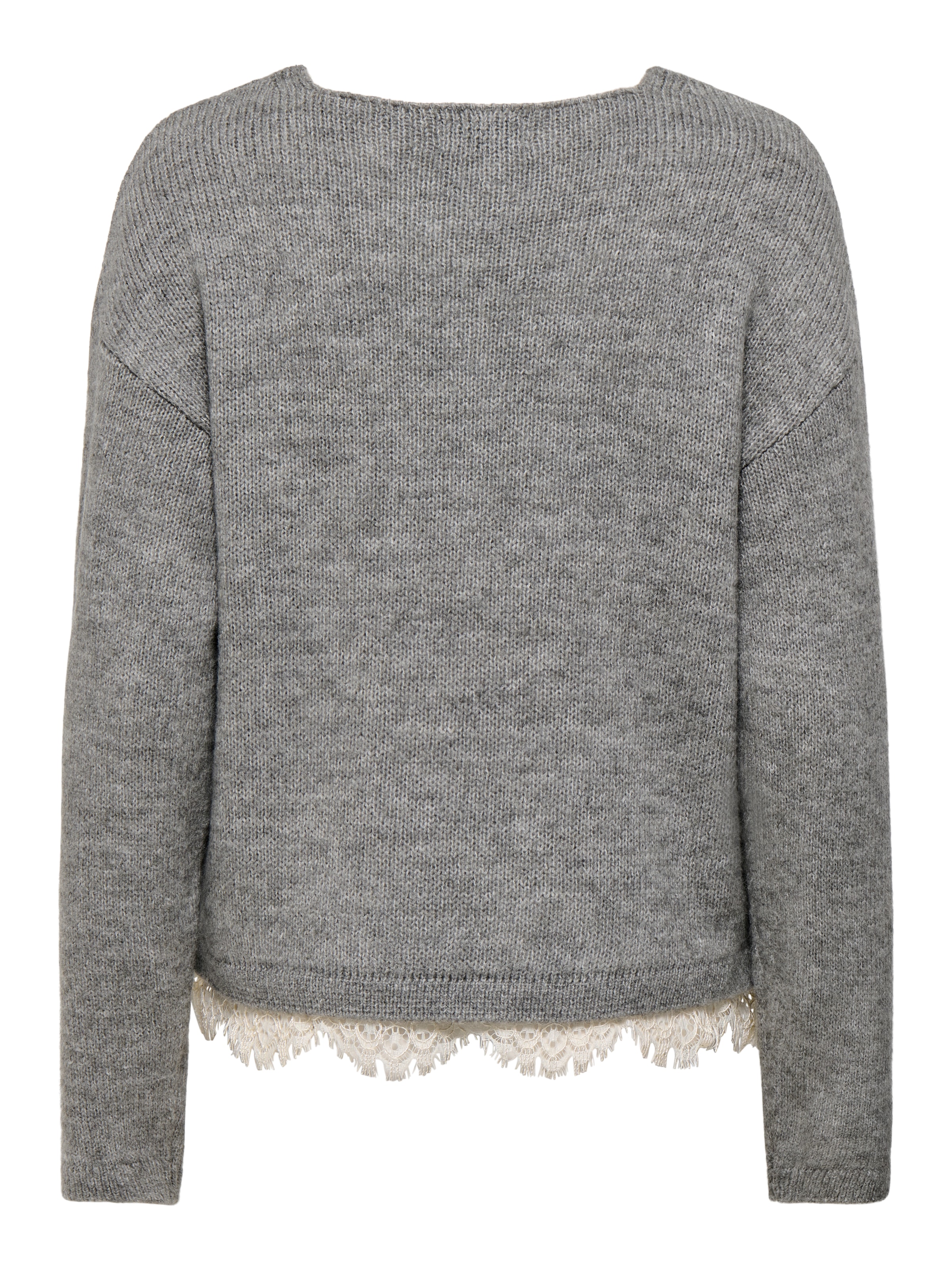 JDY Pull en tricot »JDYSTEPHANIE L/S V-NECK LACE PULL KNT« mélange de matériaux