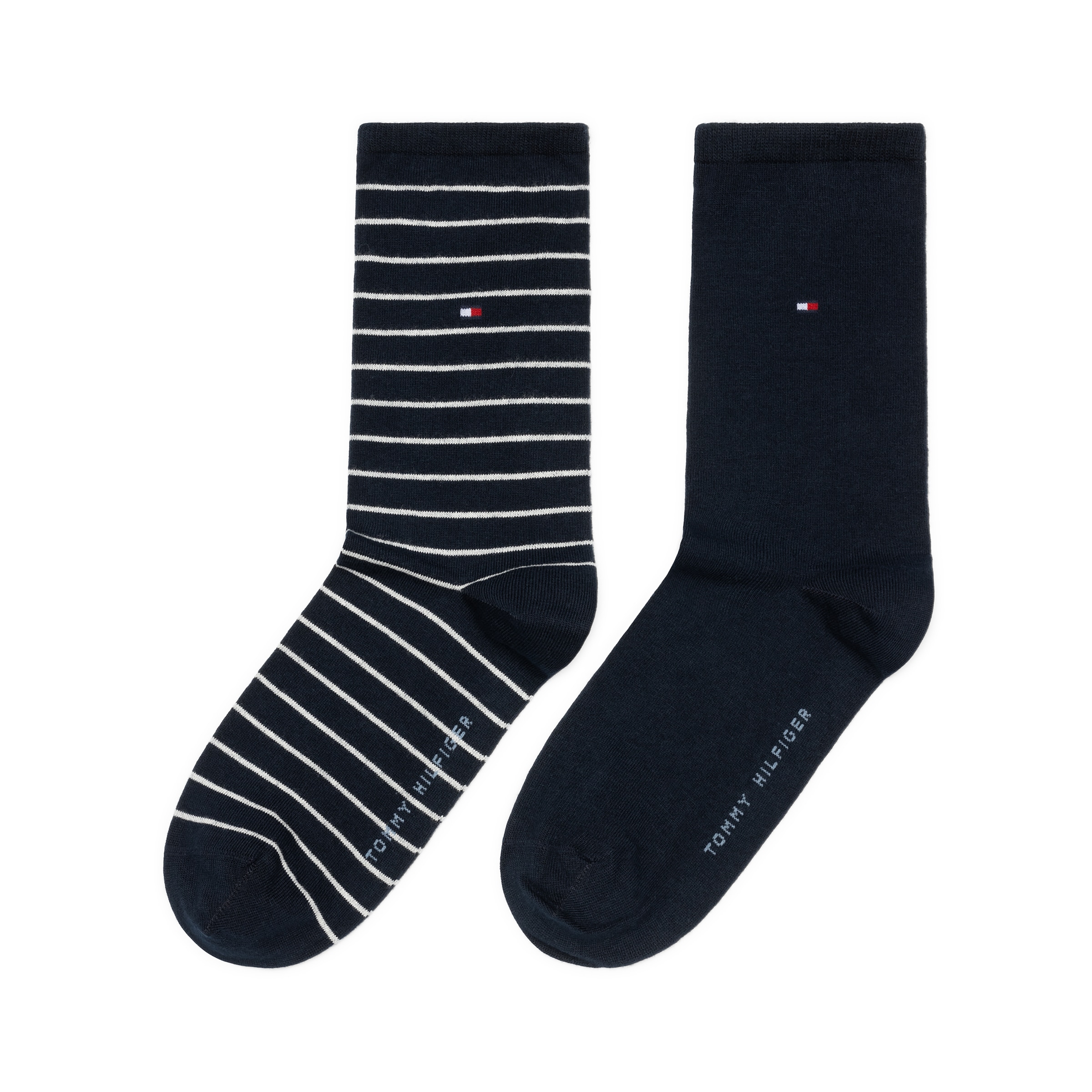 Tommy Hilfiger Chaussettes »TH WOMEN SOCK 2P SMALL STRIPE« 2 Paar, 2 cuis tlg. mit schmalem Rippenbündchen, meliert, gestreift