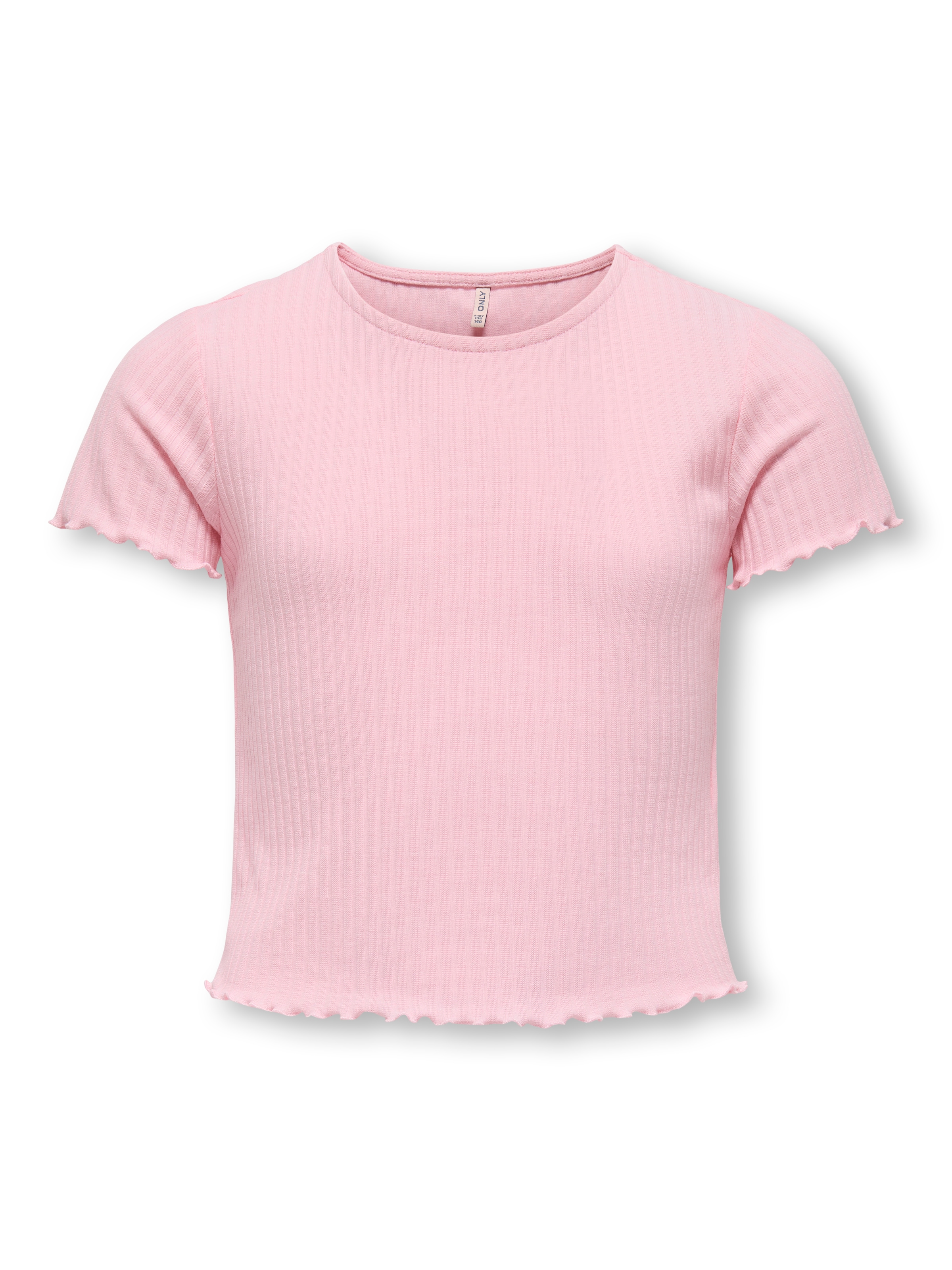 KIDS ONLY T-shirt »KOGNELLA S/S O-NECK TOP NOOS JRS« avec bord ondulé mignon