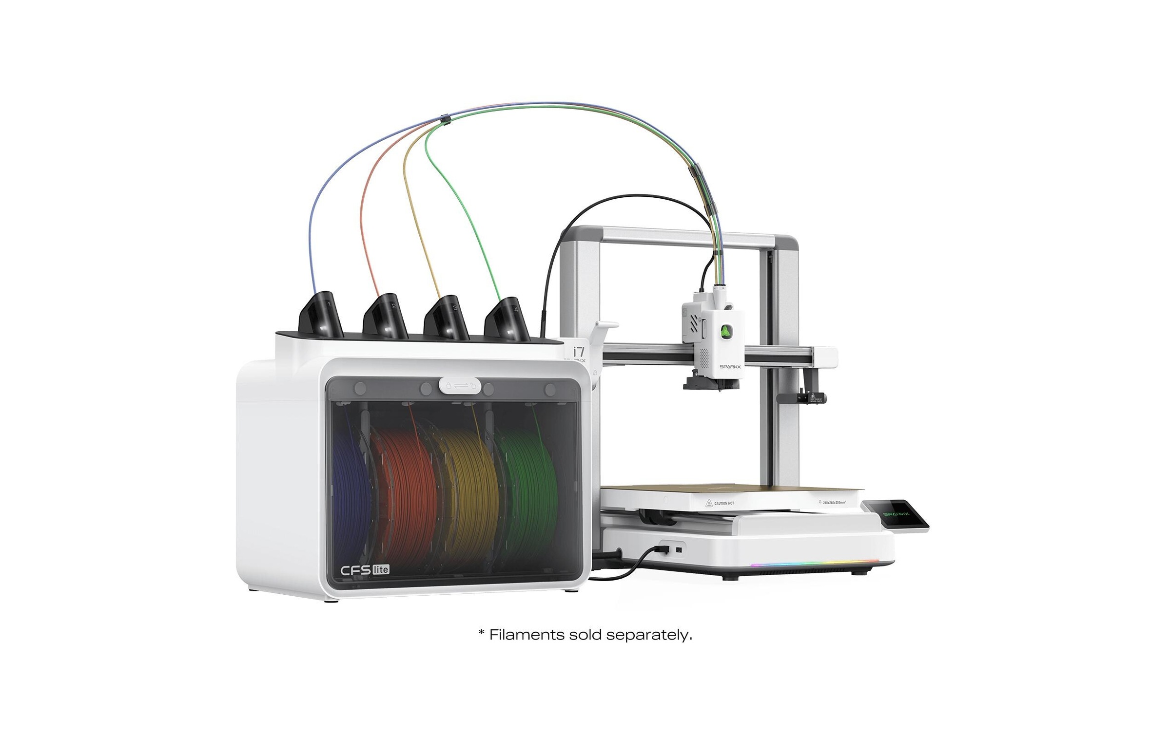 Creality Imprimante 3D »SPARKX i7 Farb-Combi (i7 + CFS Lite)« Drucktechnik: Fused Deposition Modeling