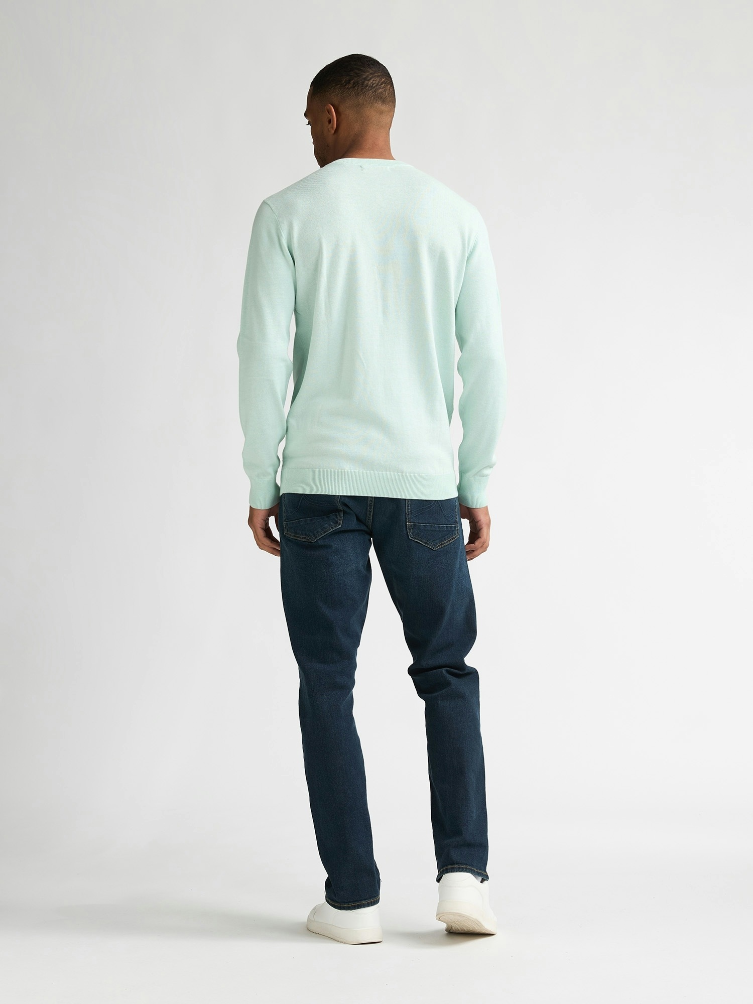 Petrol Industries Pull col V »V-Neck Basi« mélange de matériaux avec coton