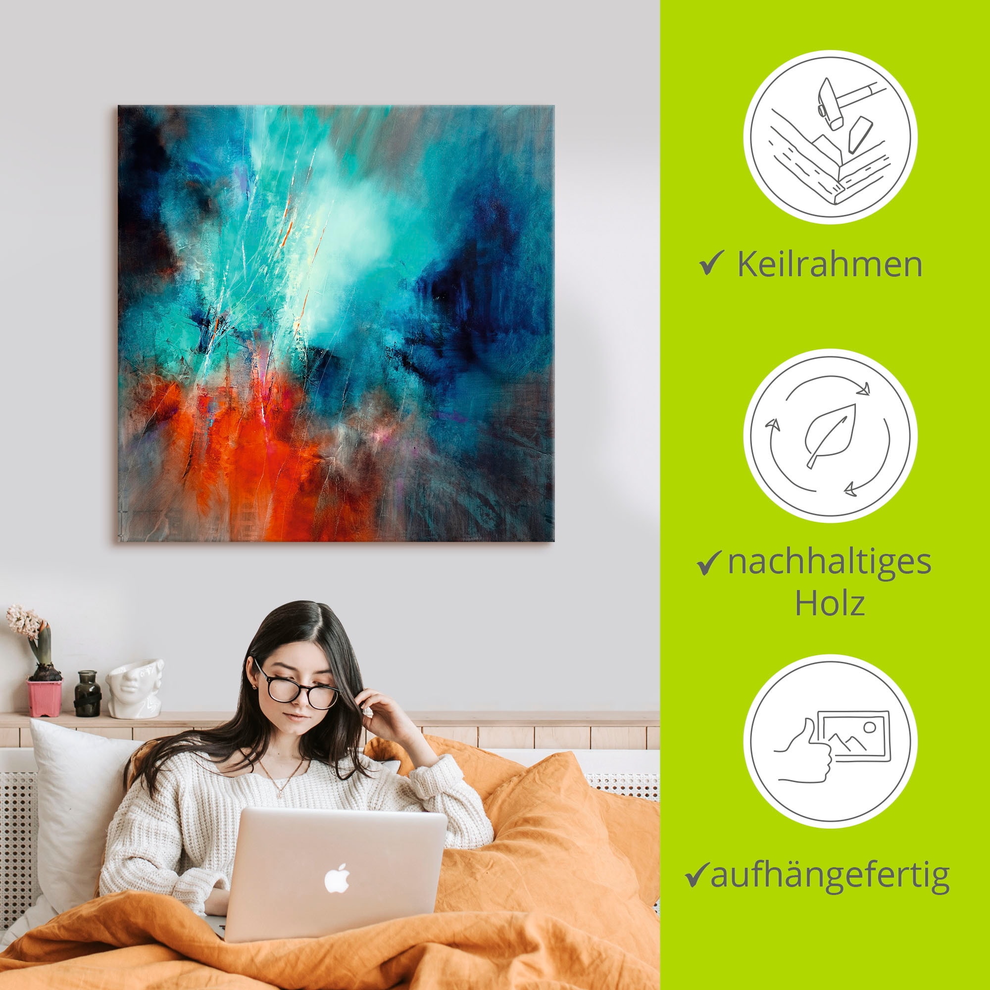 Artland Fresque murale »Frühling im Eistobel« 1 cuis tlg. als Alubild, Leinwandbild in verschied. Grössen