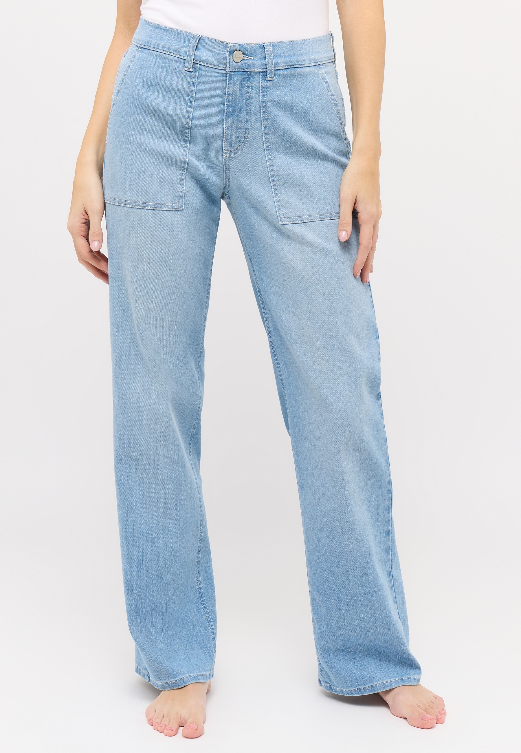 ANGELS Jeans Relax-fit »LIZ WORKER« avec grandes poches avant et effets dégradés
