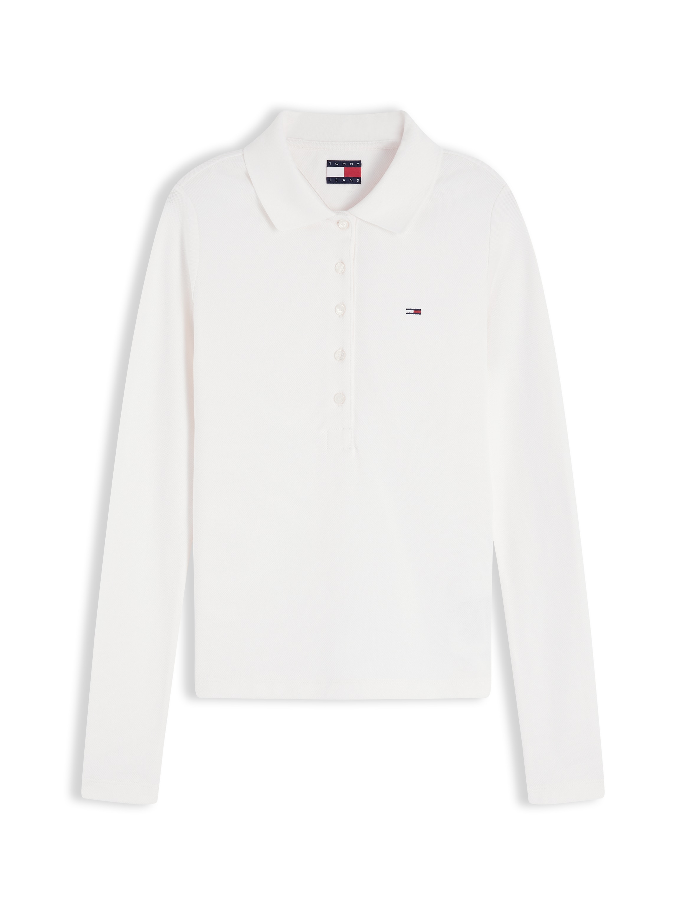 Tommy Jeans Langarm-Poloshirt »TJW SLIM ESSENTIAL LS POLO« Baumwollmischung, slim fit