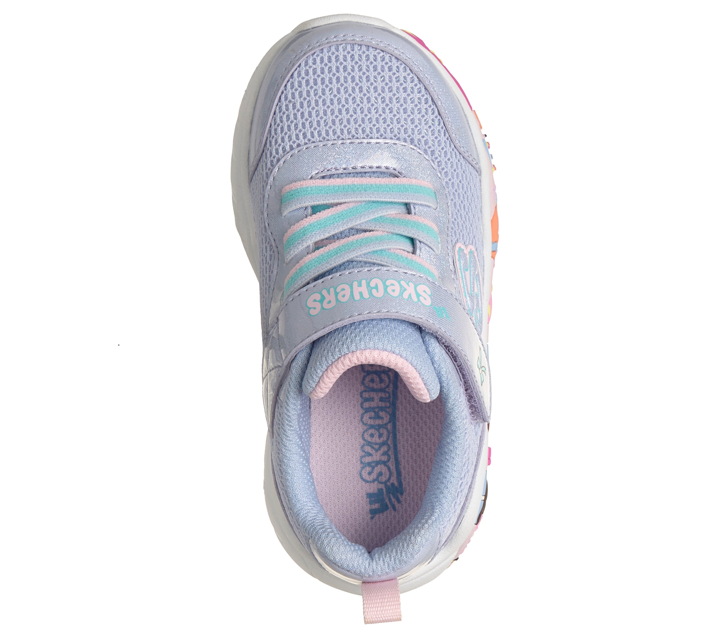 Skechers Lauflernschuh »PLAY SCENE-FUN SQUAD«  Sneaker mit bunten Motiven verziert, Grössenschablone zum Download