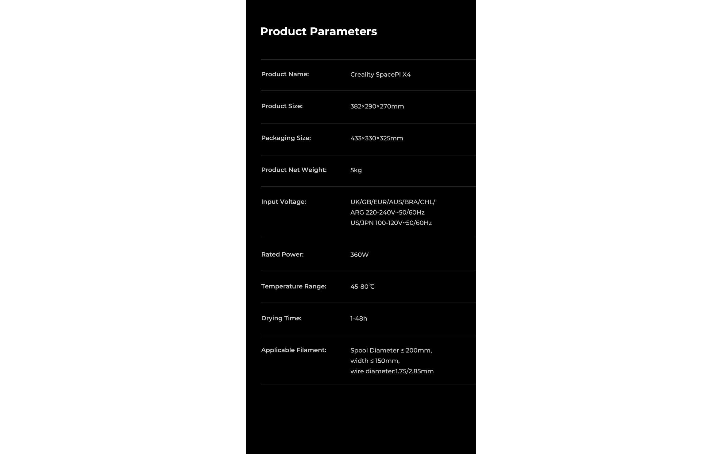 Creality Appareil de gravure »Space Dryer X4«