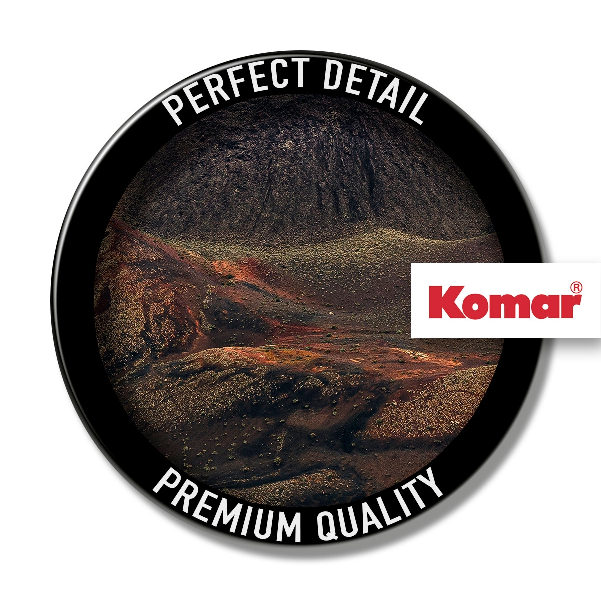 Komar Leinwandbild »Vulkanland - Grösse 40 x 40 cm« Baum | Berge | Blätter | Foto | Jahreszeiten | Landschaft | Meer | Natur | Palmen | Strand Packung, 1 Stk. tlg. Keilrahmenbild mi Echtholzrahmen