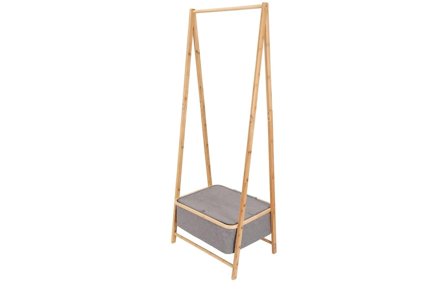 Lumaland Porte-manteau »aus Bambus 159 x 60 x 45 cm« Garderobenständer aus Bambus mit Box