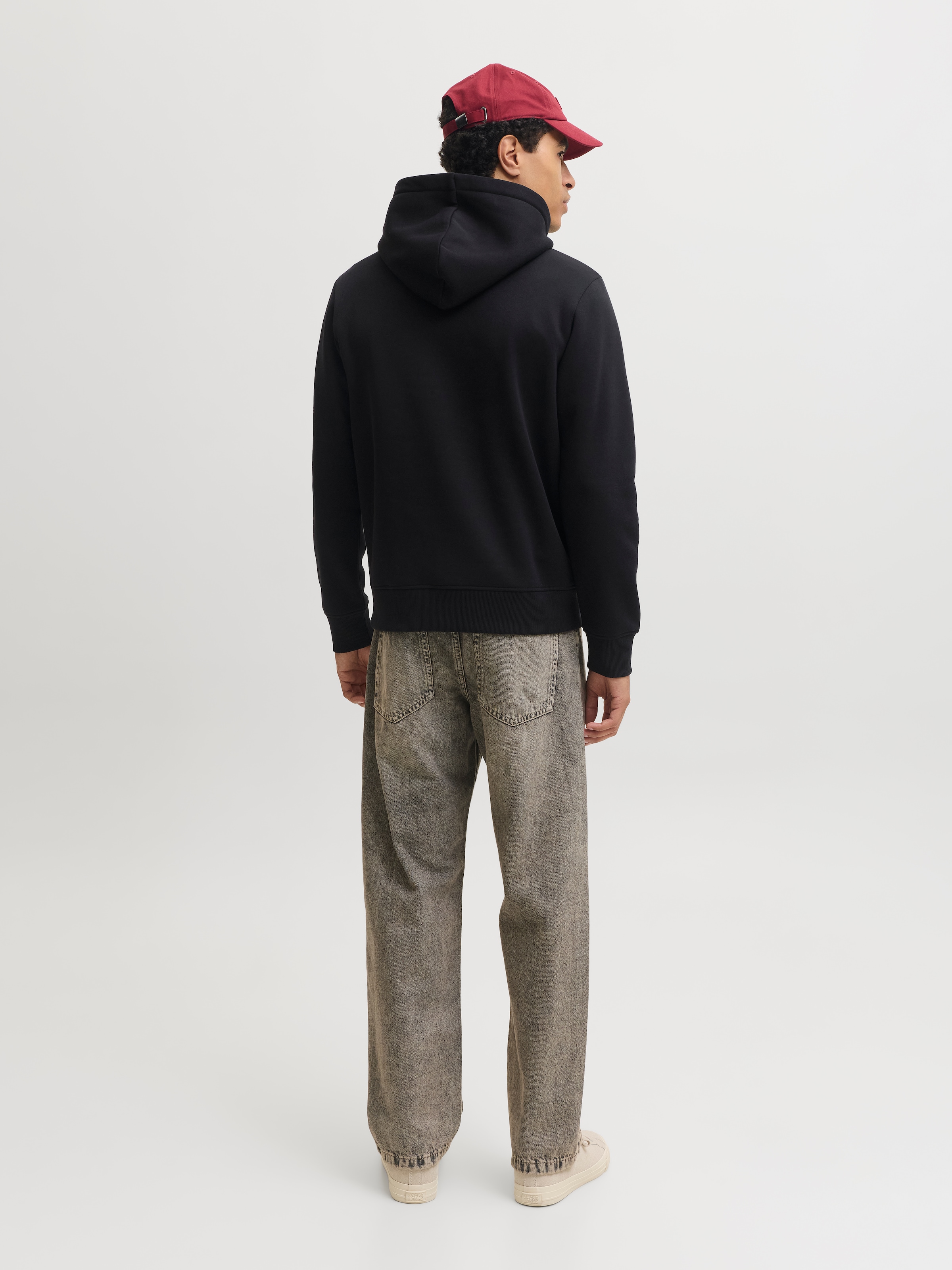 Jack & Jones Kapuzensweatshirt »JJCLEVELAND SWEAT HOOD SN«, Materialmix, regular fit
