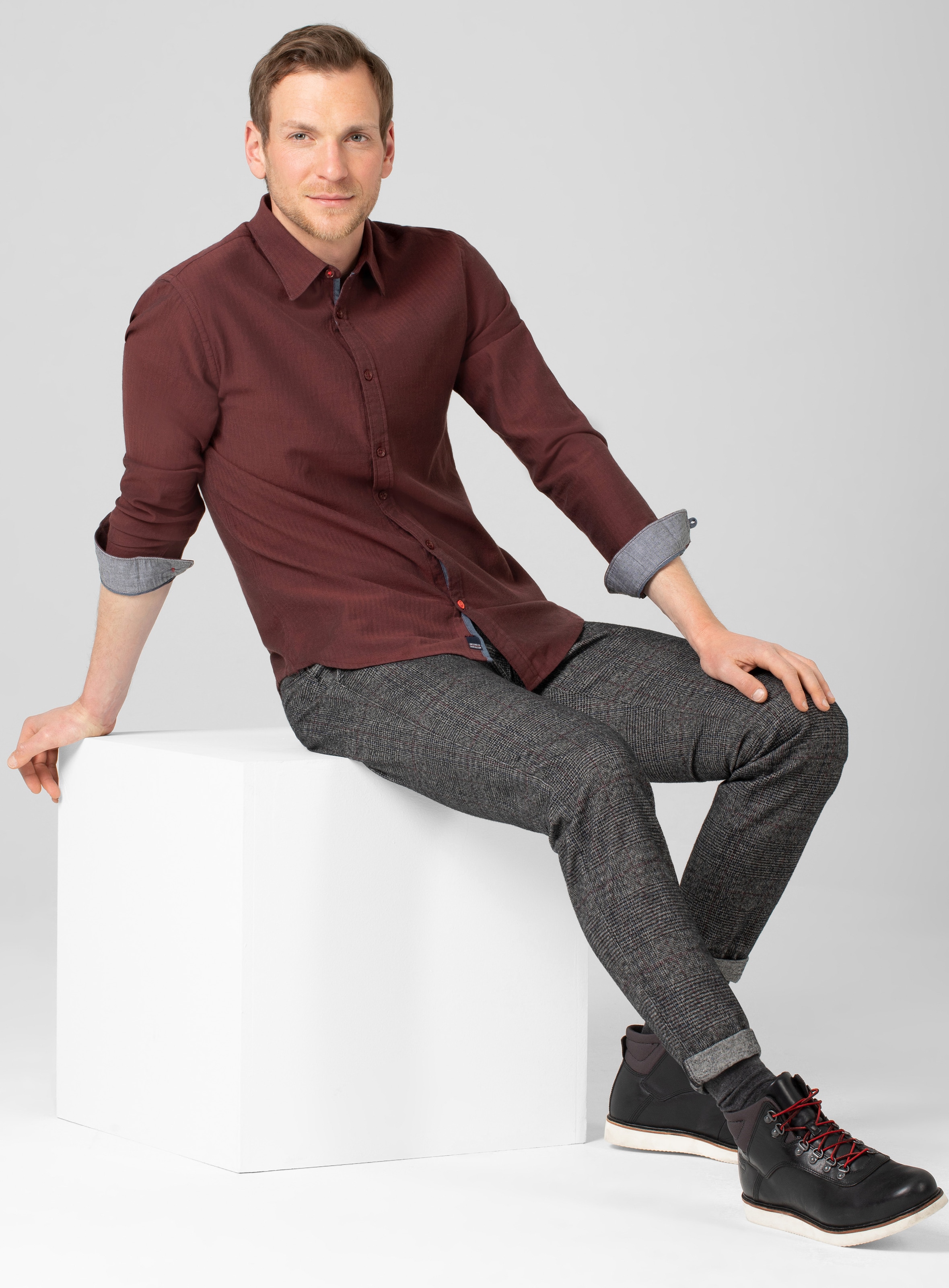 TIMEZONE Chemise à manches longues »Micro Pattern Shirt«