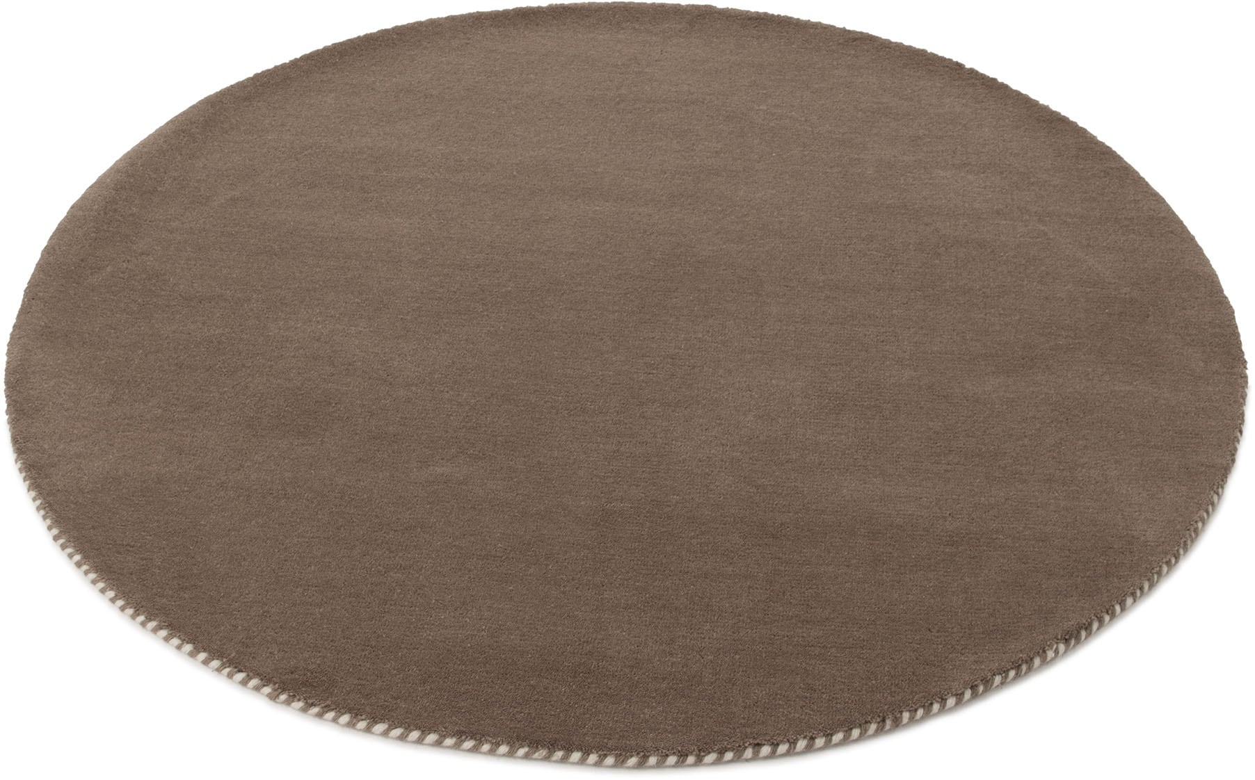 carpetfine Tapis en laine »Gabbeh Lola Uni« Rond 14 mm Höhe mit natürlichem Pflanzenmaterial von Hand gewebt, auch als Läufer