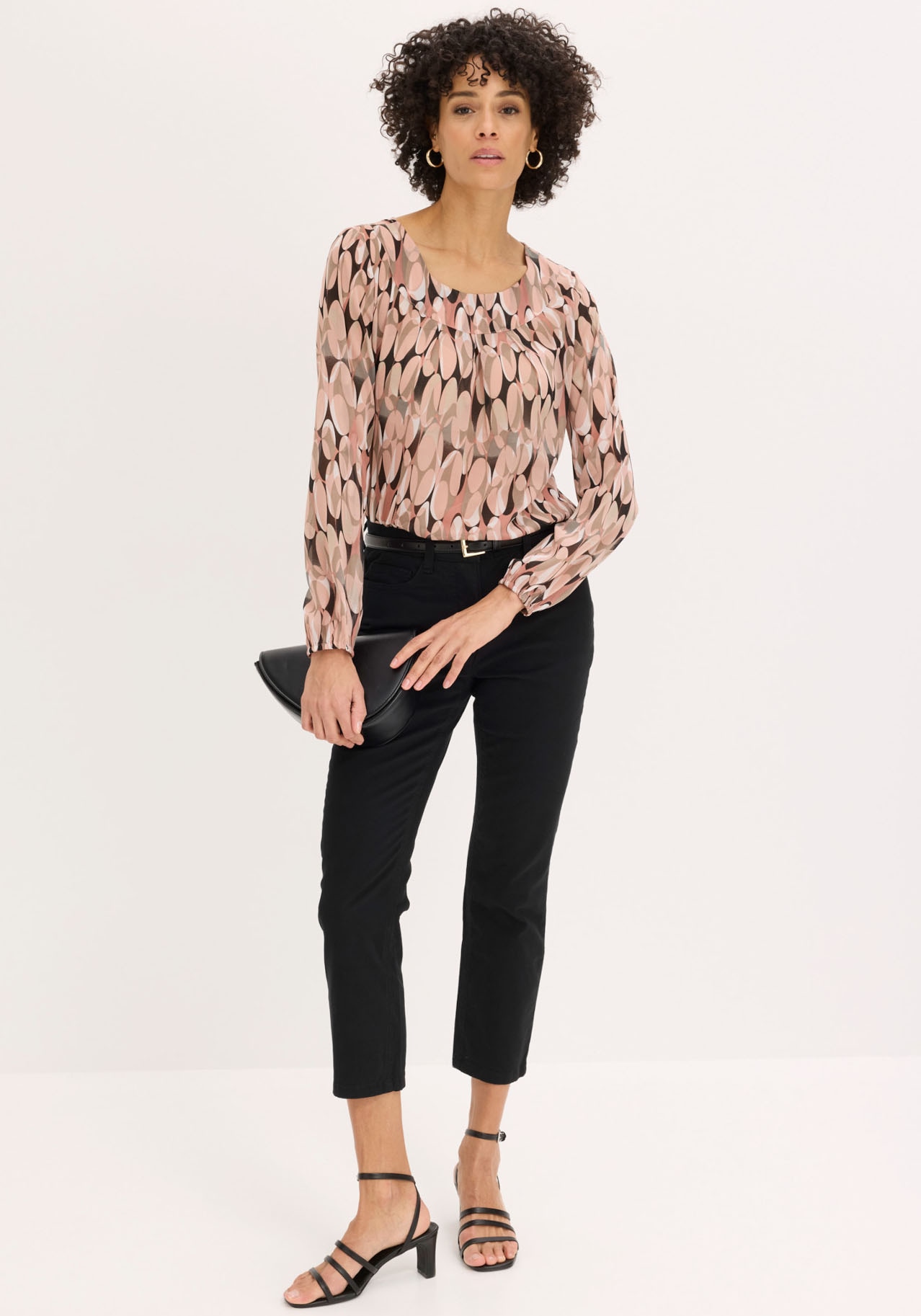 bonprix Pantalon stretch  longueur 7/8, coupe étroite, en majorité coton