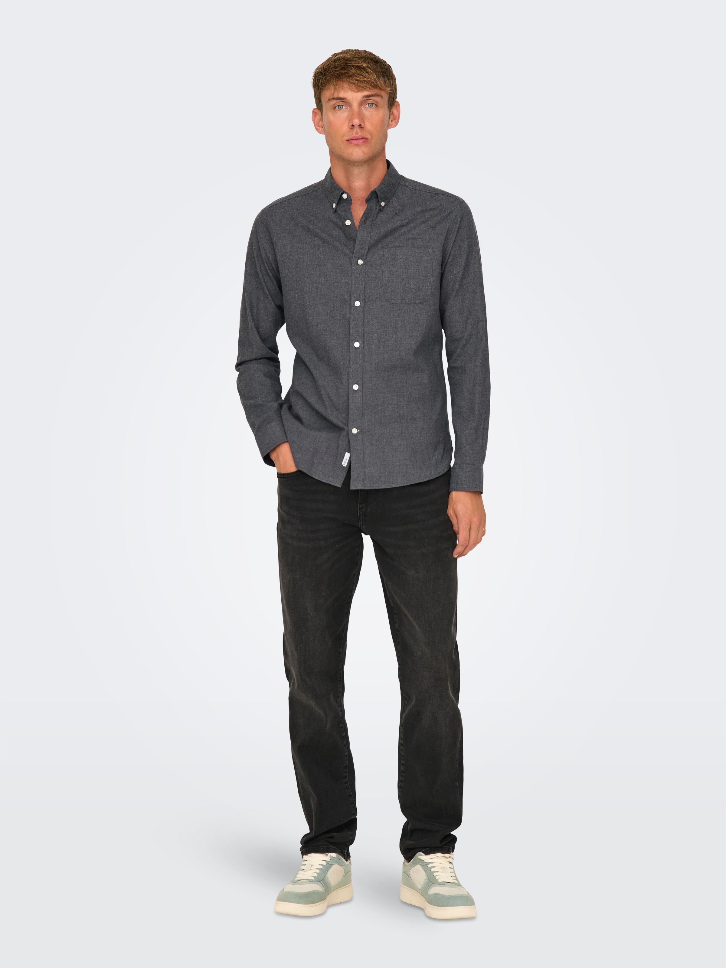 ONLY & SONS Chemise à manches longues »ONSROAD LIFE REG MELANGE LS SHIRT NOOS«