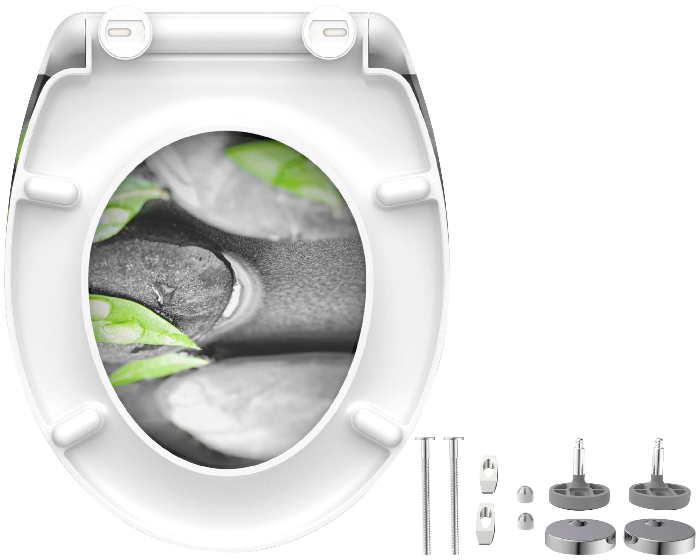 Schütte WC-Sitz »Stone« Duroplast, mit Absenkautomatik und Schnellverschluss