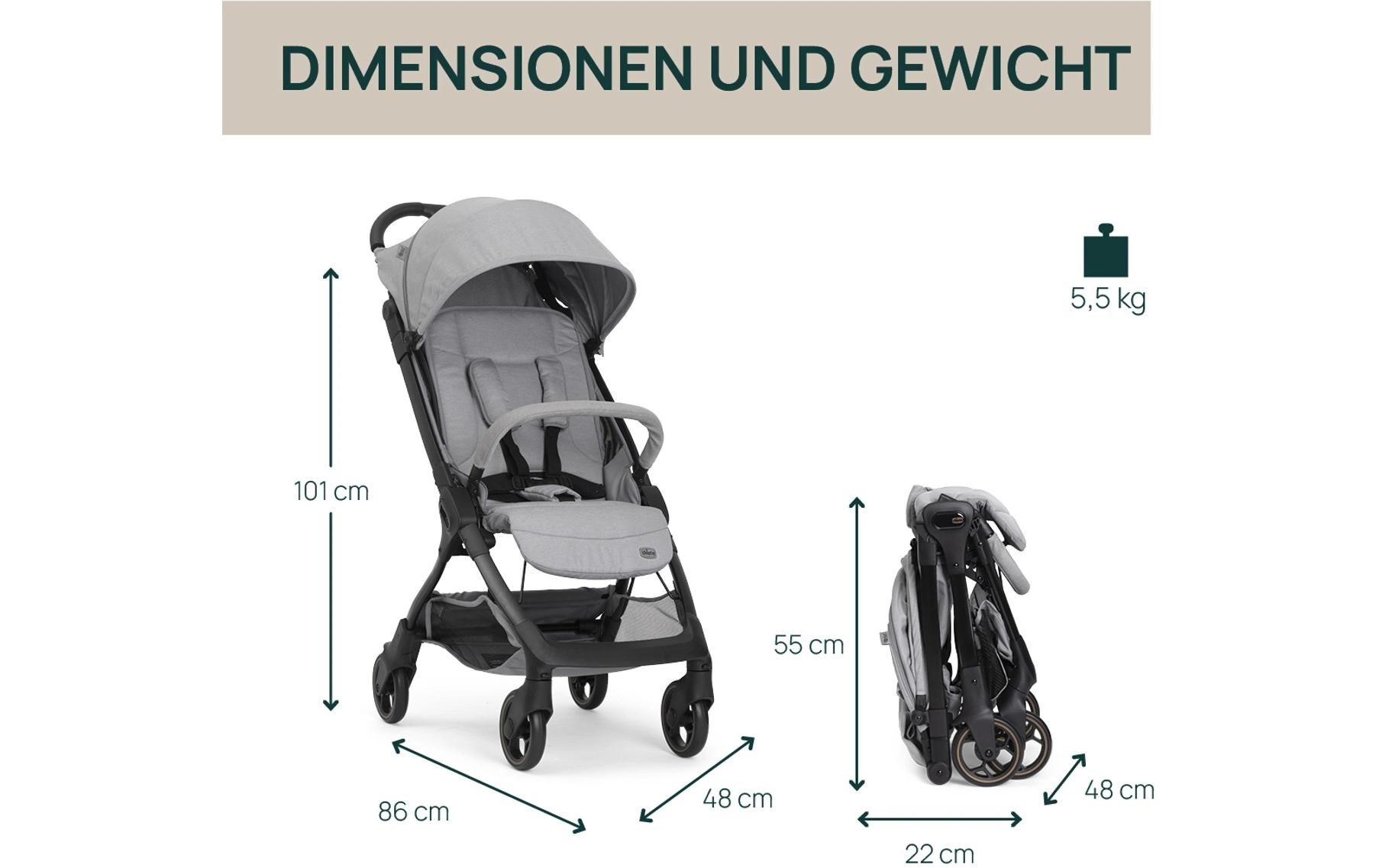 Chicco Poussette pour enfants »WE 2 Sportwagen Pebble« 22 kilos Kinderwagen