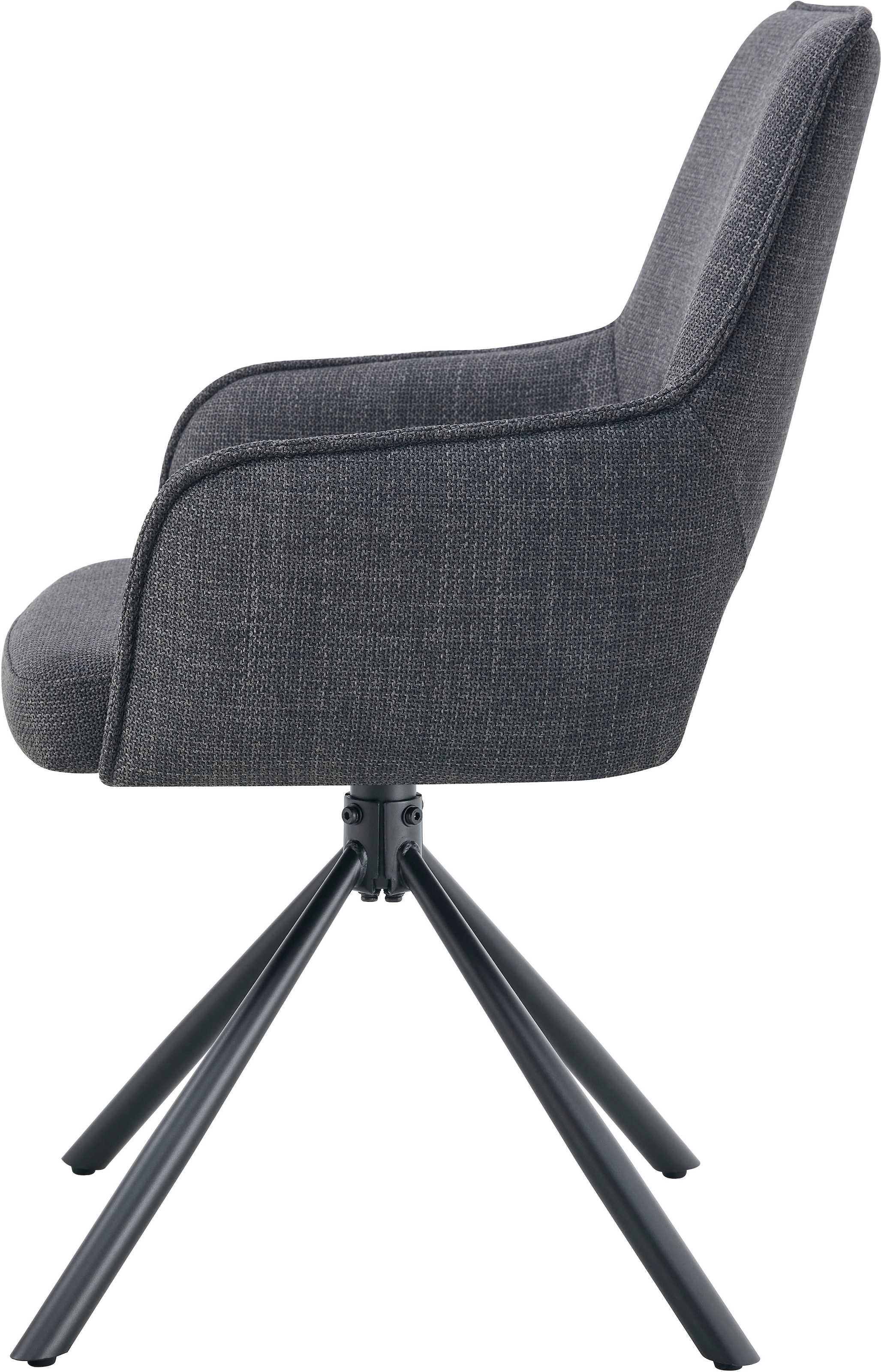 Home affaire Chaise pivotante »BELLEVILLE, 2er Set, mit Metallgestell in matt schwarz« (Set) 2 cuis