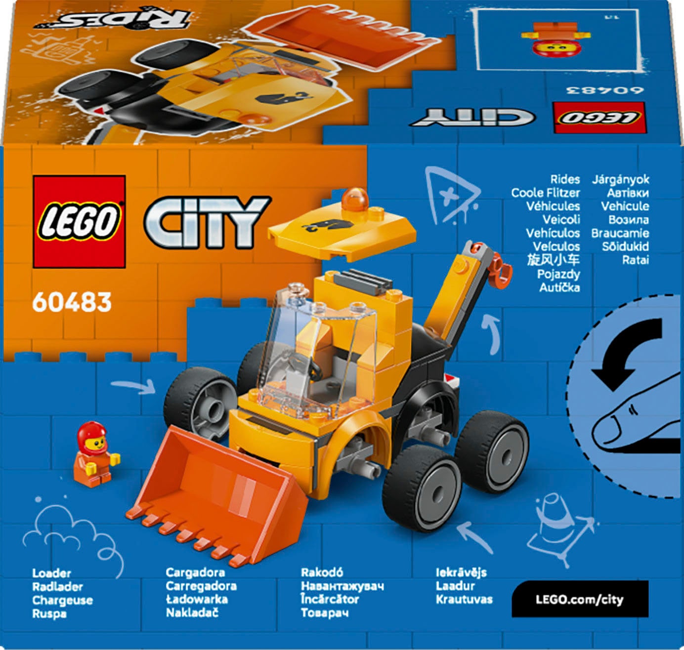 LEGO® Pions de construction »Coole Flitzer – Radlader (60483), LEGO City« Made in Europe