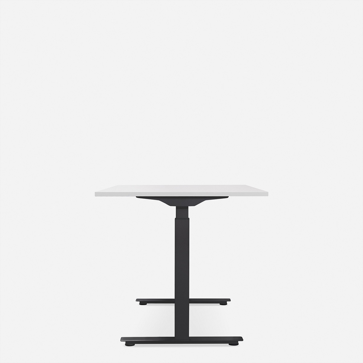   »WRK21 Schreibtisch Smart 180 x 80 cm, Höhenverstellbar, Weiss Uni / Schwarz« ()