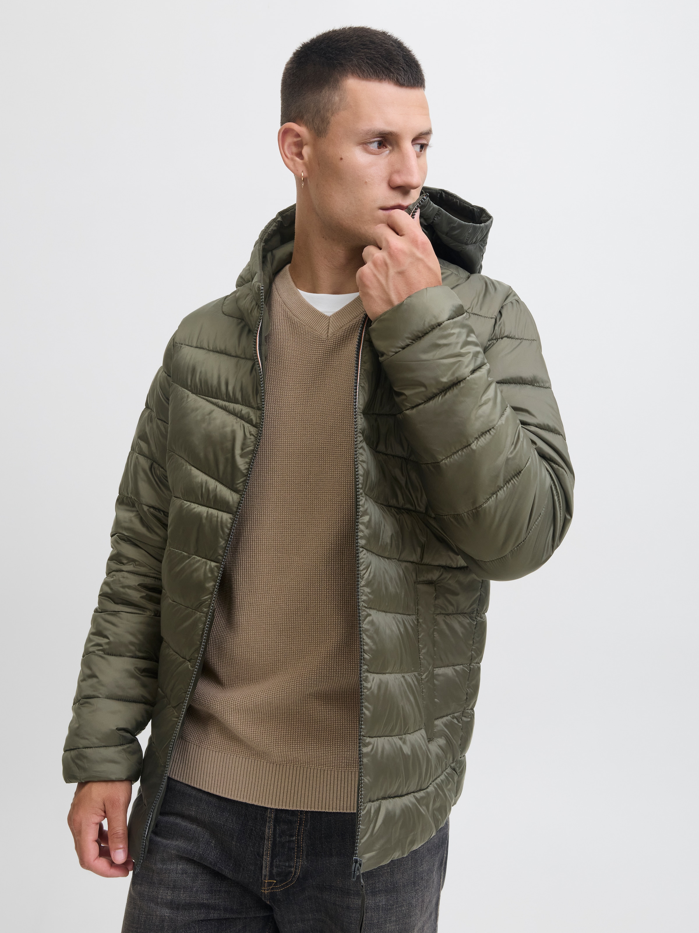 Jack & Jones Steppjacke »JJWEST LIGHT PUFFER HOOD« mit Kapuze