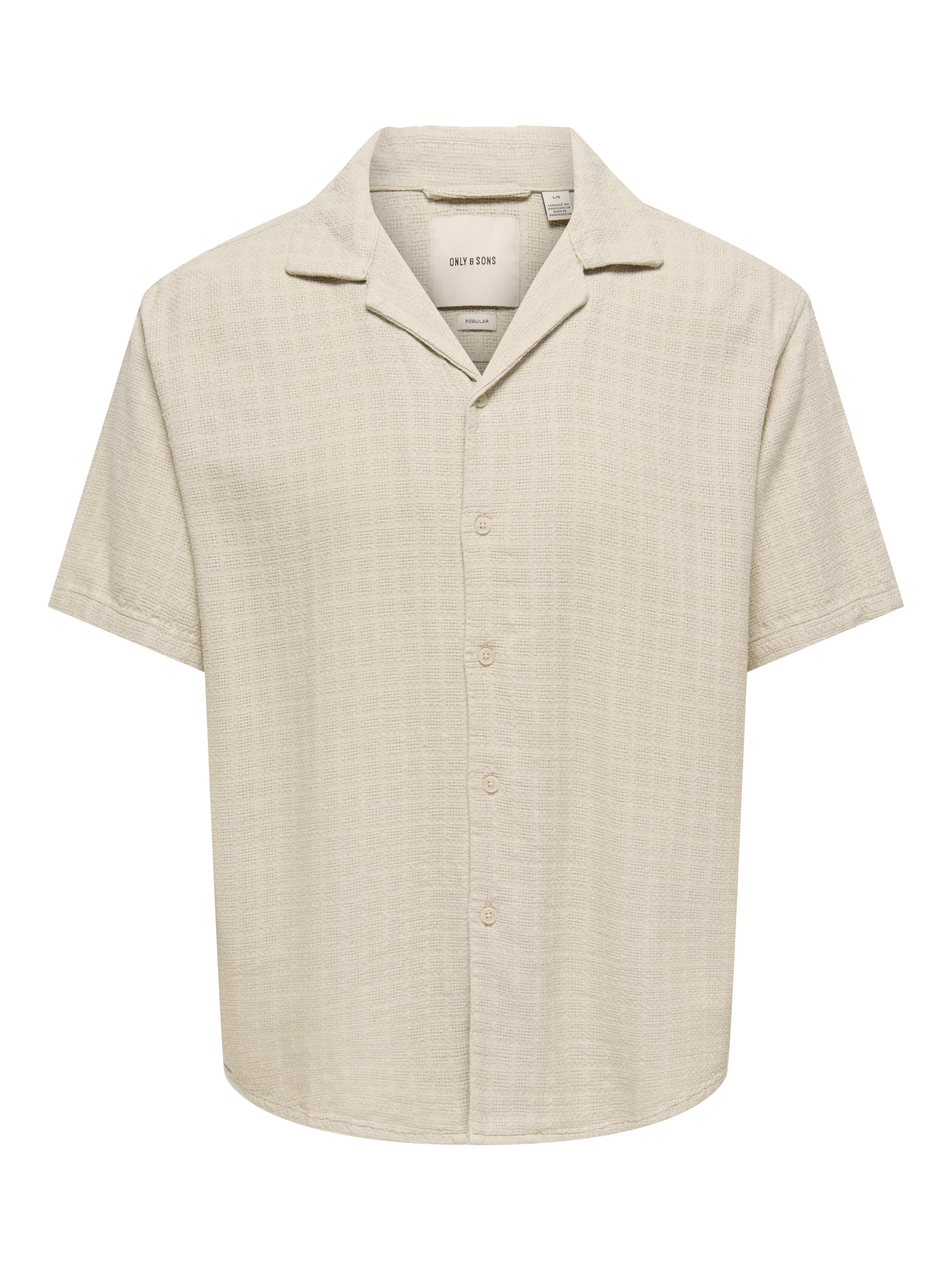 ONLY & SONS Kurzarmhemd »ONSLATHAM RLXSS RESORT LINEN STRUC 0257« Viskose mit Leinen, normal geschnitten