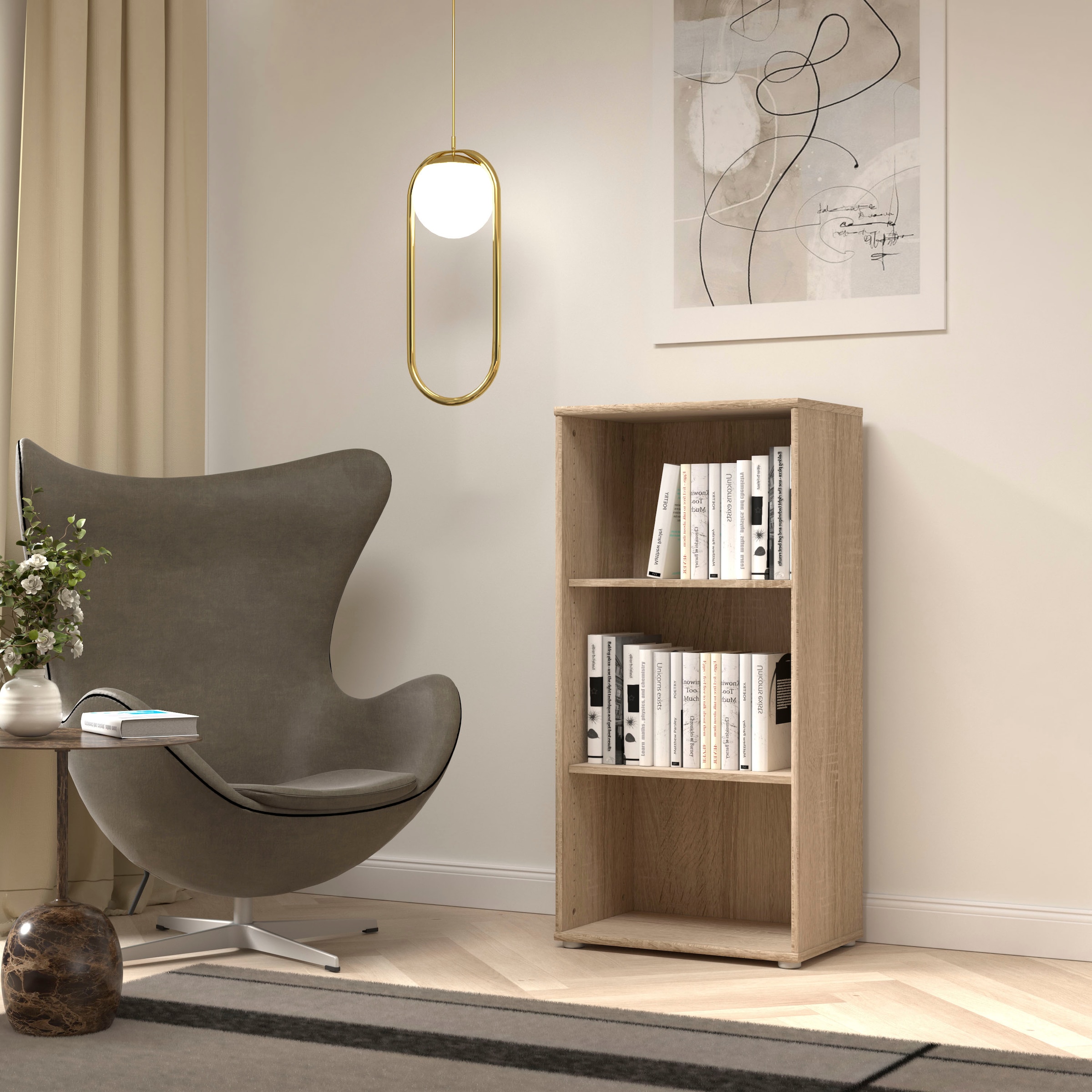 FORTE Étagère »Tempra, Mehrzweckregal schmal, Höhe 111,1cm, 2 Ablageböden« largeur 54 cm