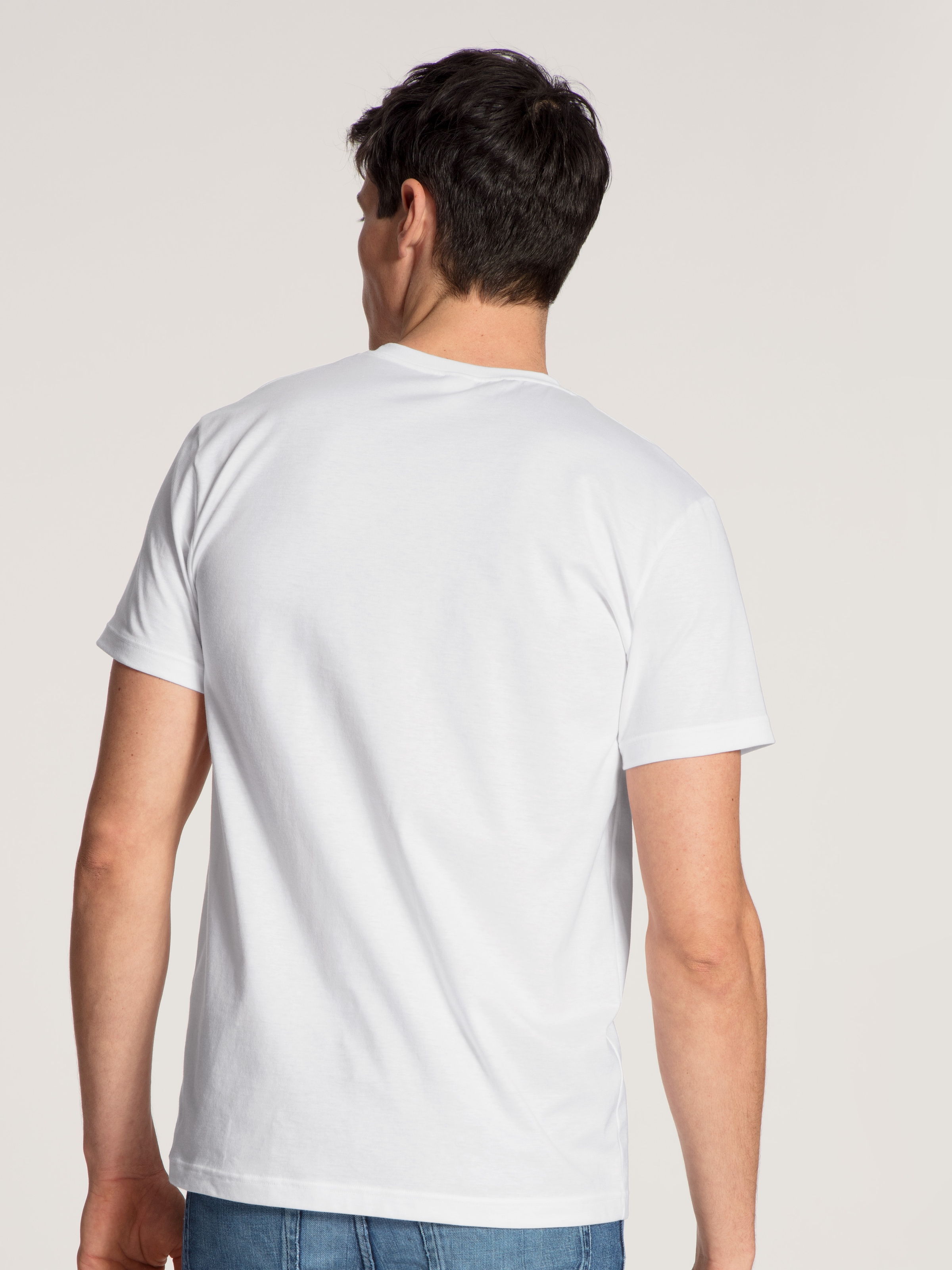 CALIDA T-shirt »Natural Benefit« 2er Pack,  Modern Fit, Single Jersey, Kurzarm, Rundhals-Ausschnitt