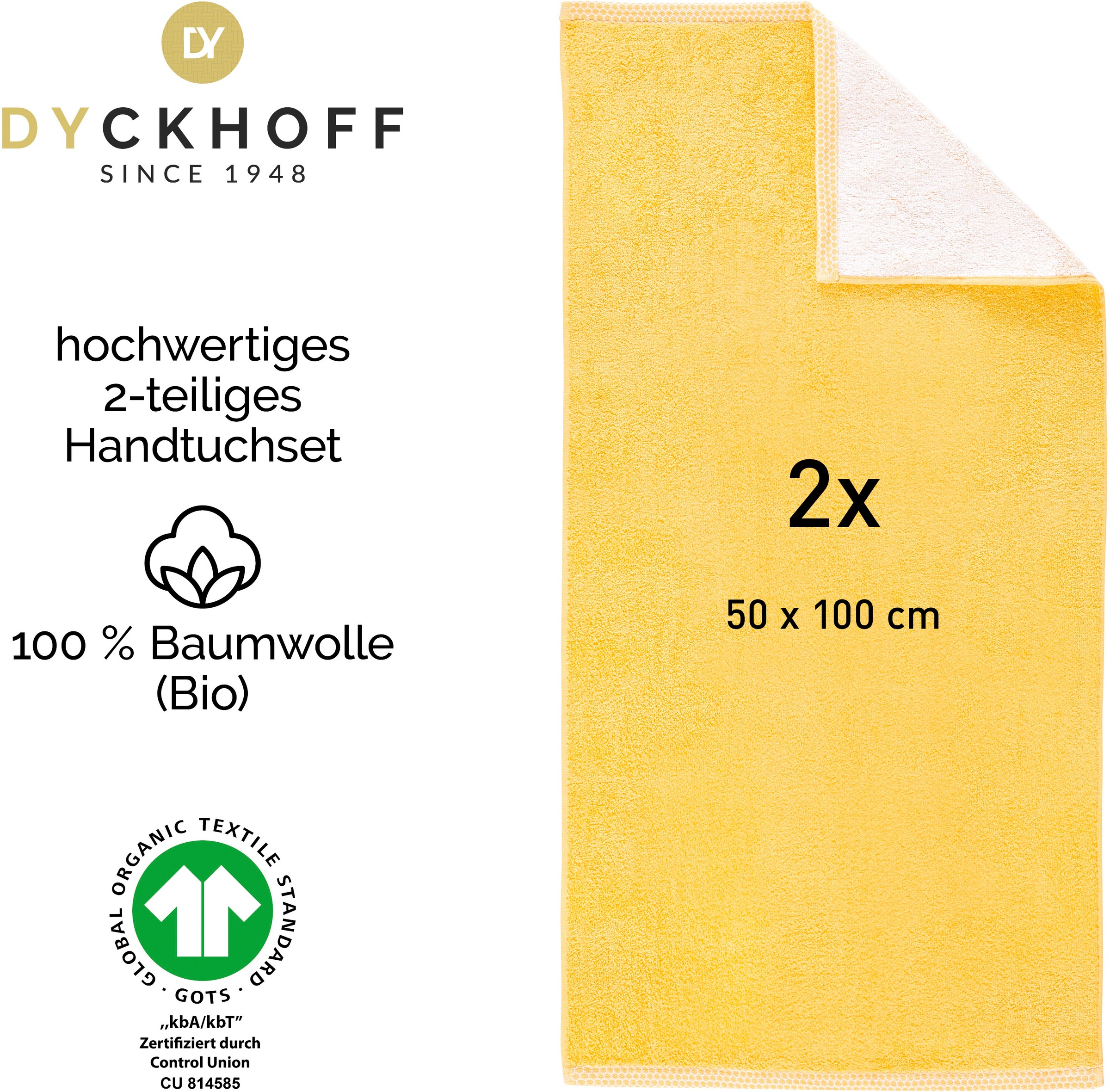Dyckhoff Handtücher »Pure Natural Uni« BIO Baumwolle, GOTS