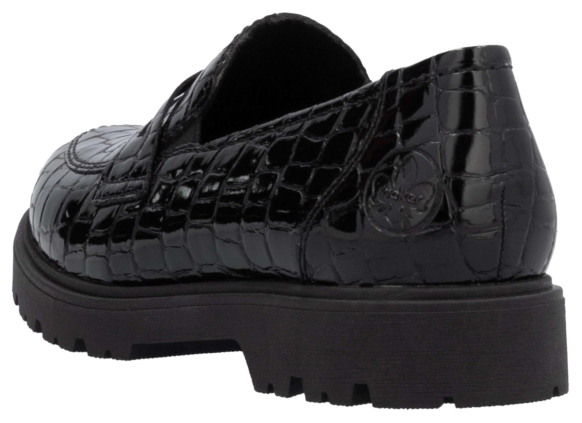 Rieker Loafer  , Slipper, Schlupfschuh, Collegeschuh mit kleinen Gummizügen
