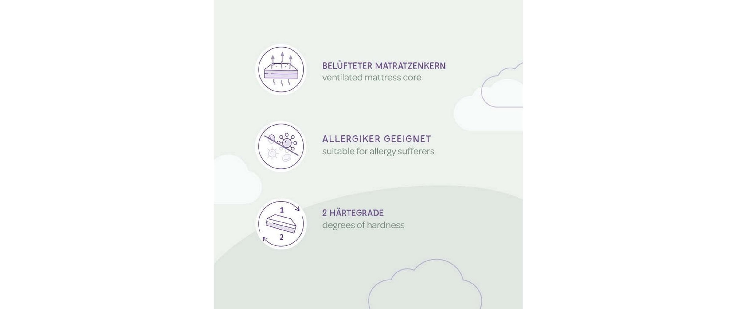 Träumeland Matelas pour enfants »Nachteule« 18 cm hoch 1 cuis tlg.