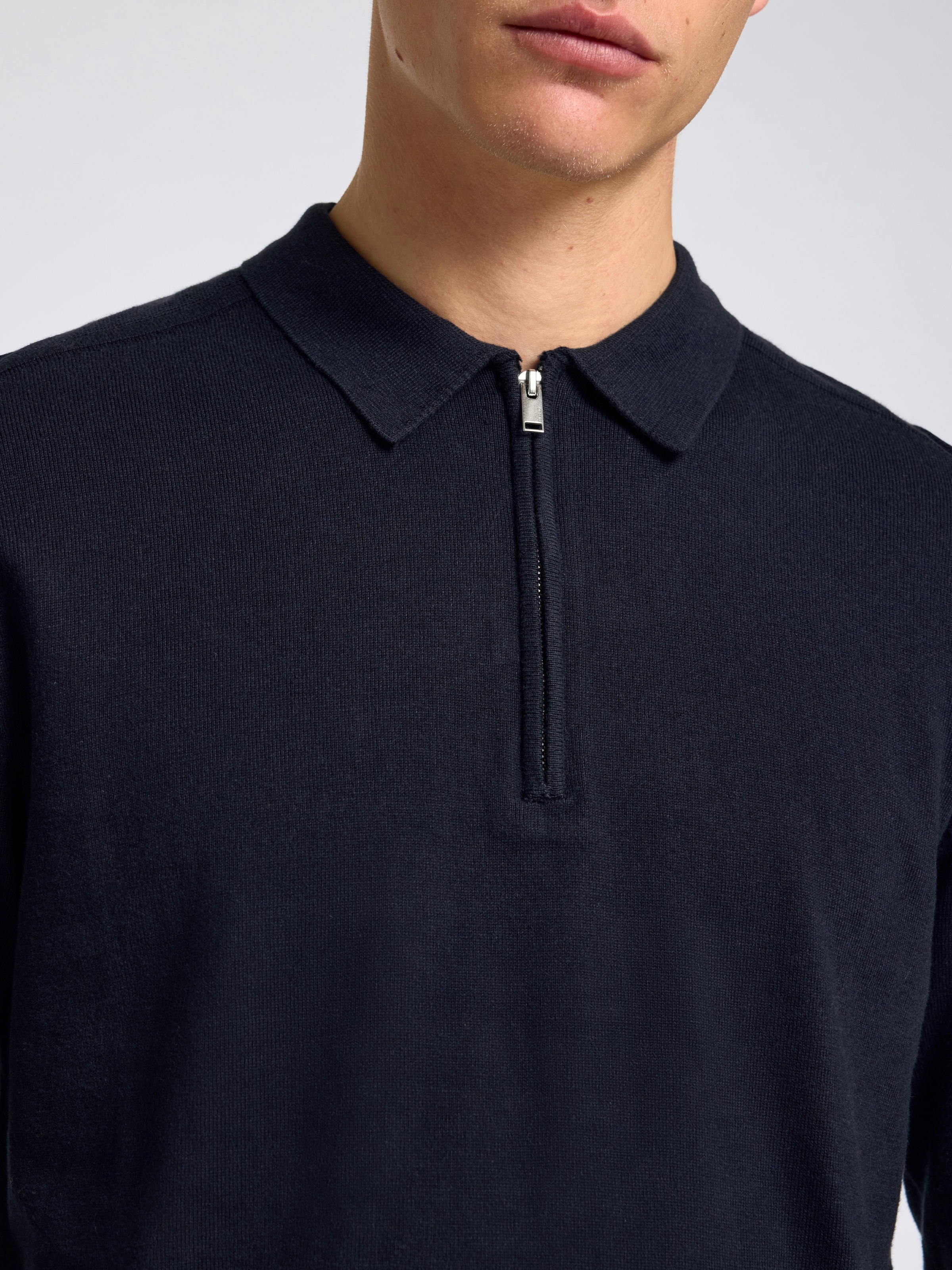 SELECTED Pull à col polo »SLHBERG LS HALF ZIP POLO NOOS«