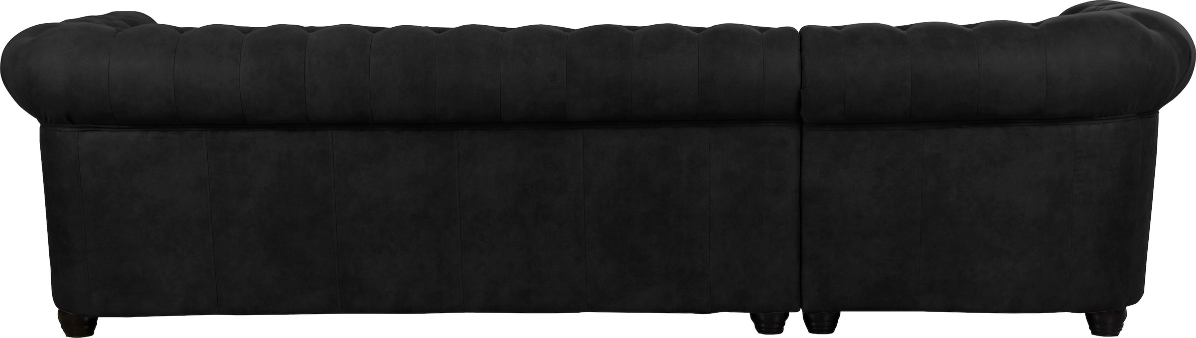 Home affaire Canapé Chesterfield »Rysum L-Form« Chesterfield-Optik mit Ottomanen-Abschluss