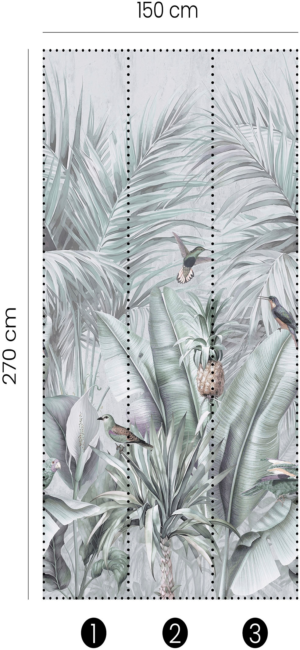 Fashion for walls Papier peint photo »Ayana« floral lisse sans phtalates